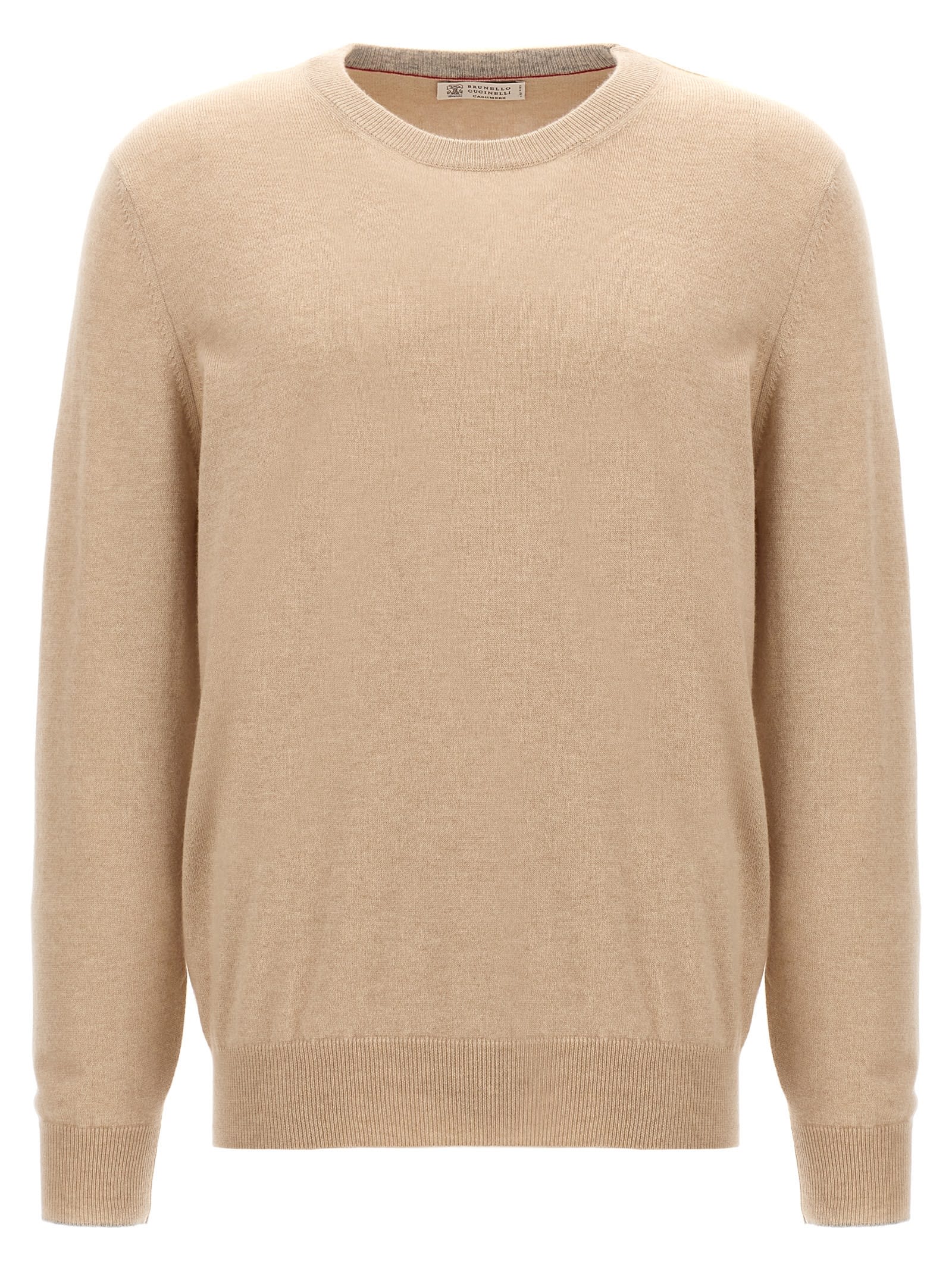 Shop Brunello Cucinelli Cashmere Sweater In Beige