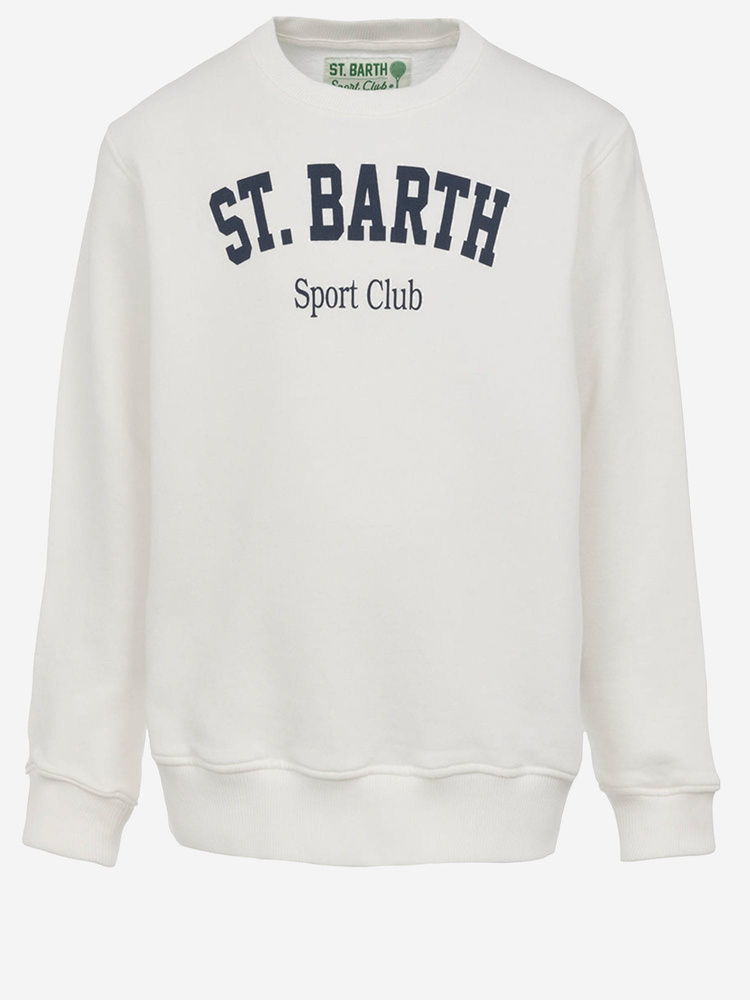 Mc2 Saint Barth Logo-print Round-neck Sweatshirt In White