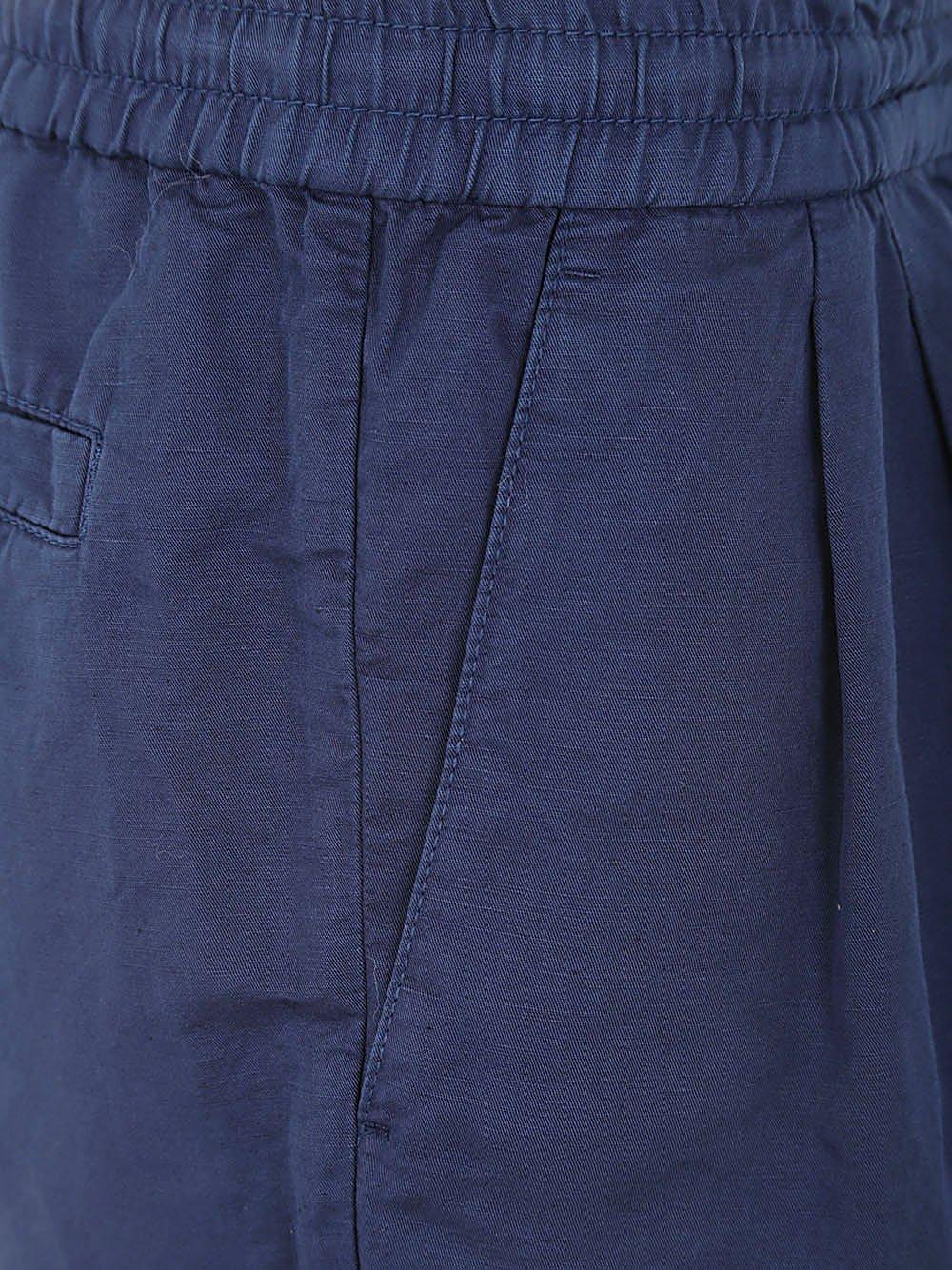 Shop Brunello Cucinelli Elasticated Waistband Drawstring Shorts In Blue