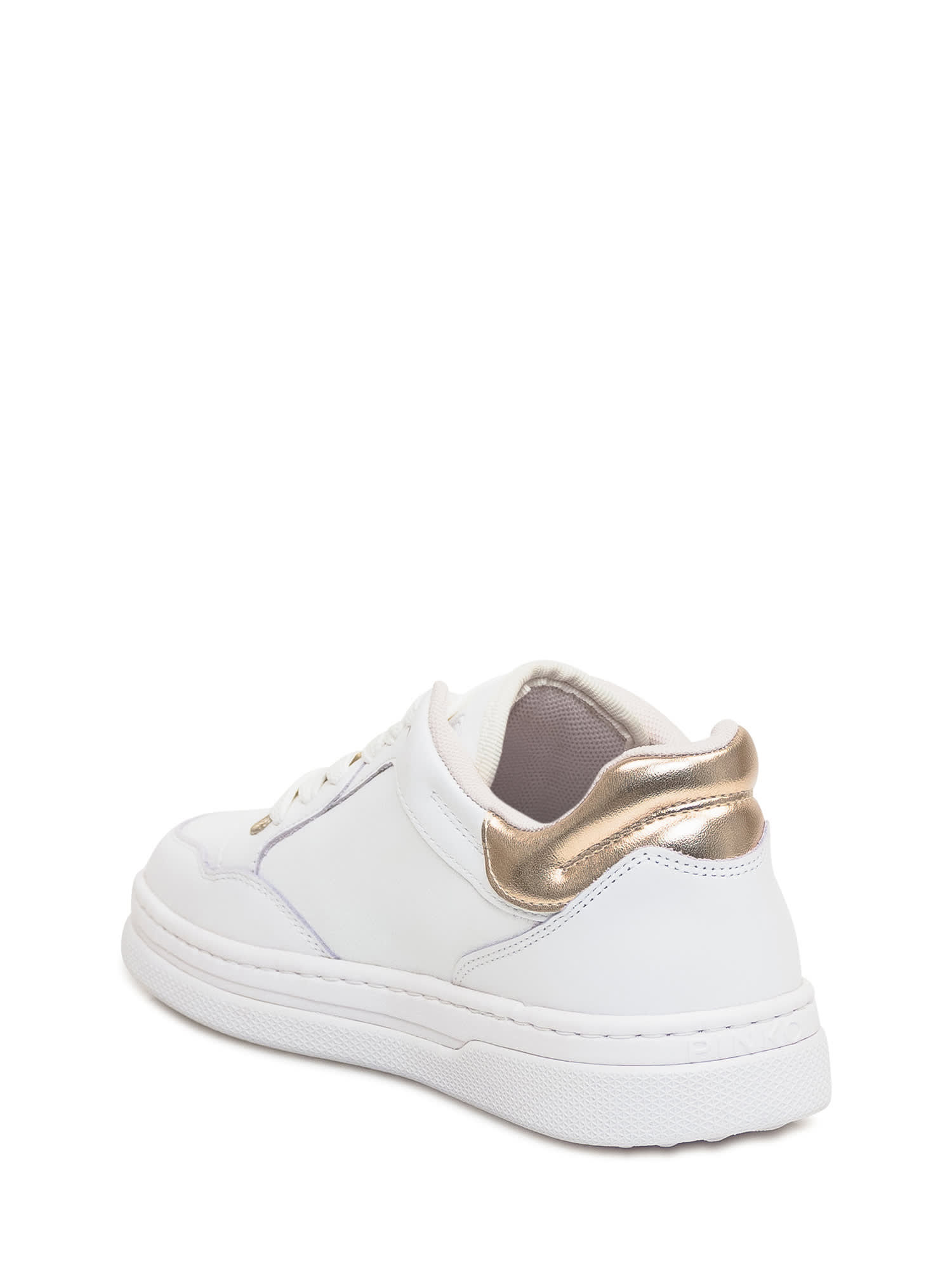 Shop Pinko Mandy 01 Sneaker In Bianco Oro