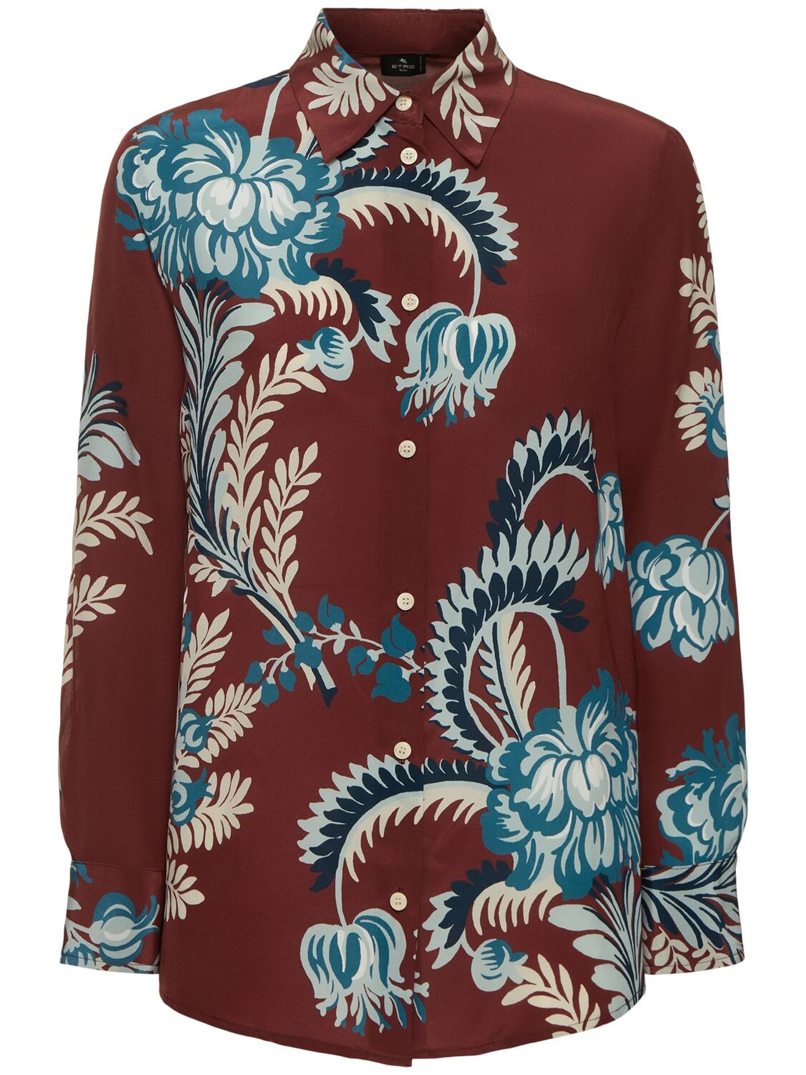 Shop Etro Multicolour Floral-print Shirt