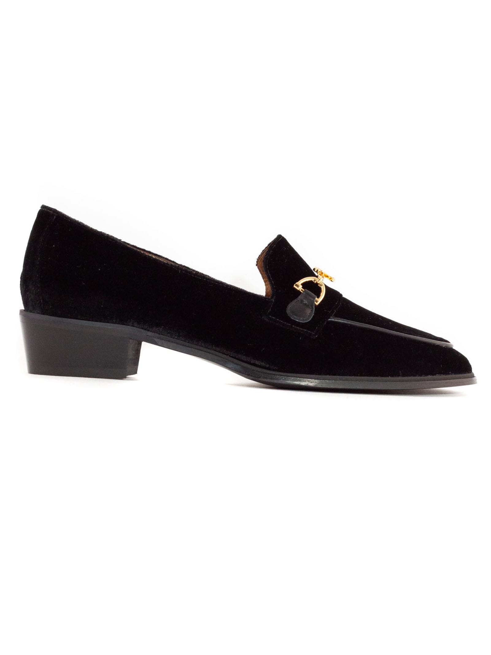 Shop Roberto Festa Black Velvet Axel Loafer