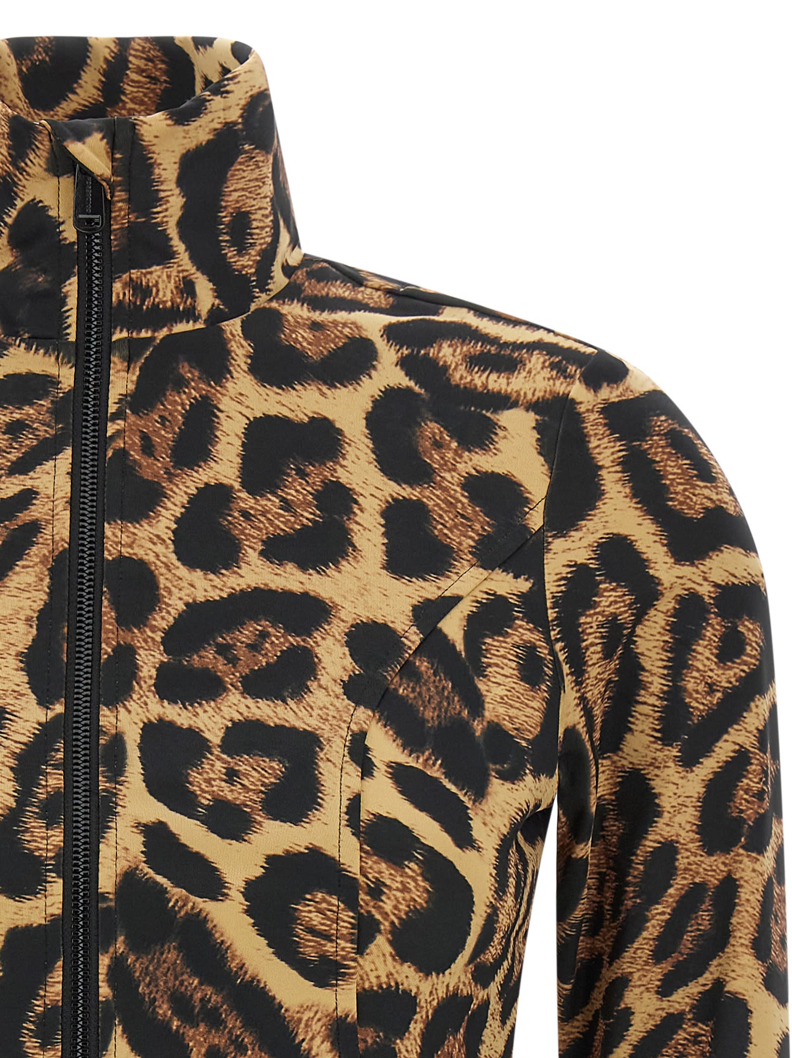 Goldbergh Womens Leona Jaguar-print Stretch-jersey Ski Top 7250 Jaguar Xl In Multi