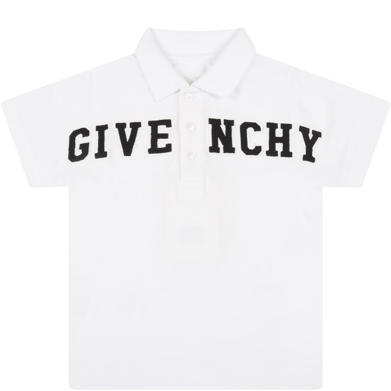 Givenchy White Polo-shirt For Baby Boy With Logo