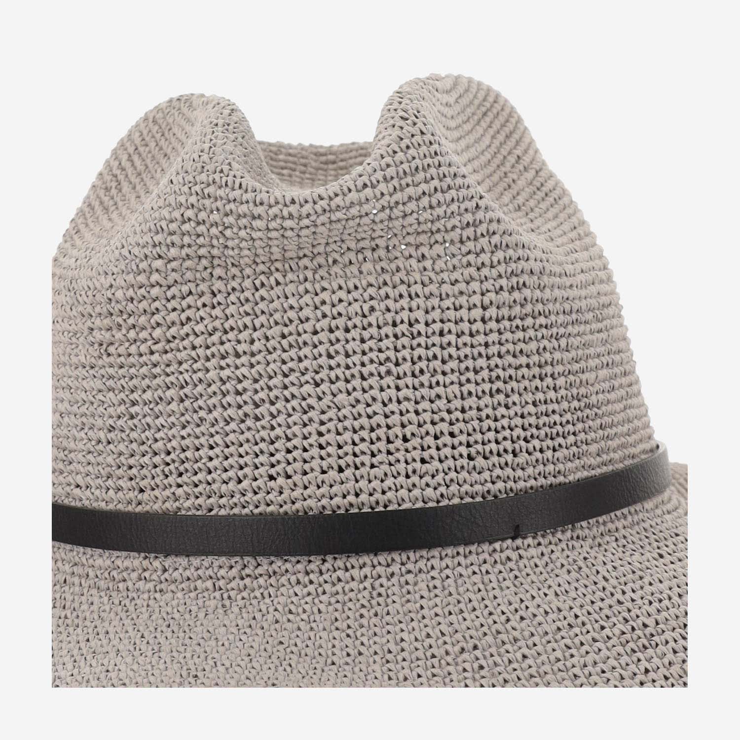 Shop Filippo Catarzi Paper Hat With Logo In Grey