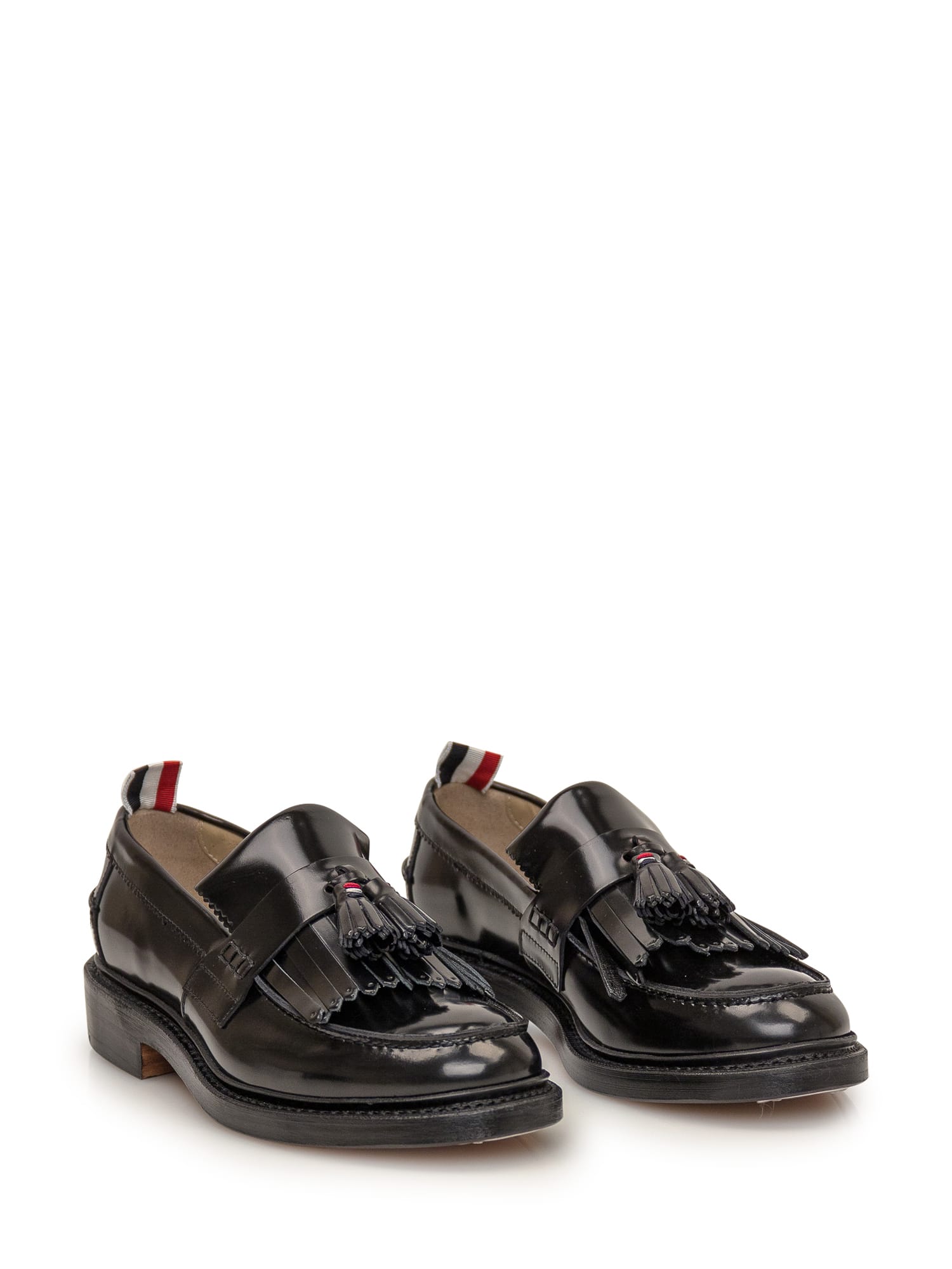 Shop Thom Browne Tassel Kilt Loafer In Black