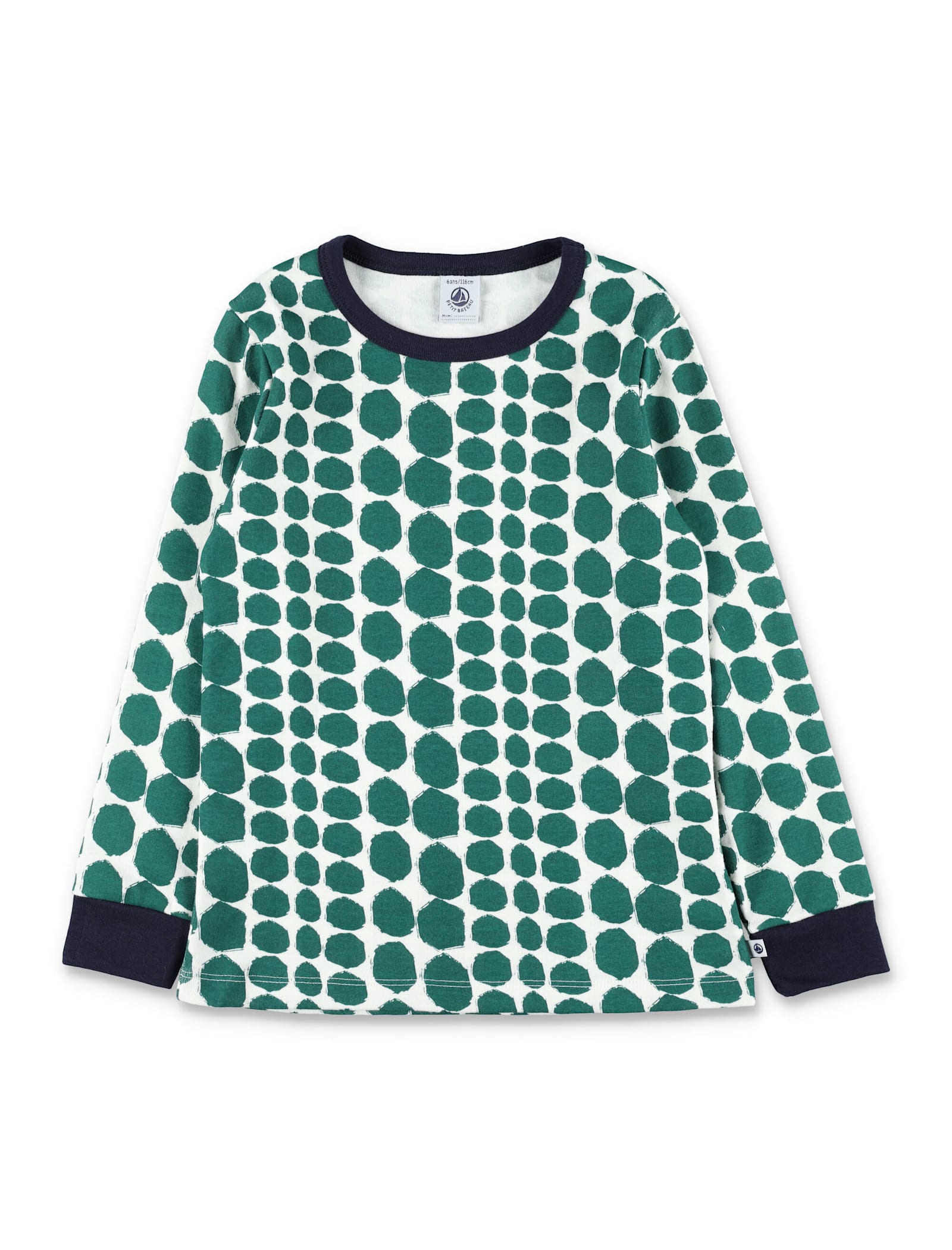 Petit Bateau Kid - Crocodile Print Cotton Pyjama Set With Mask In Green