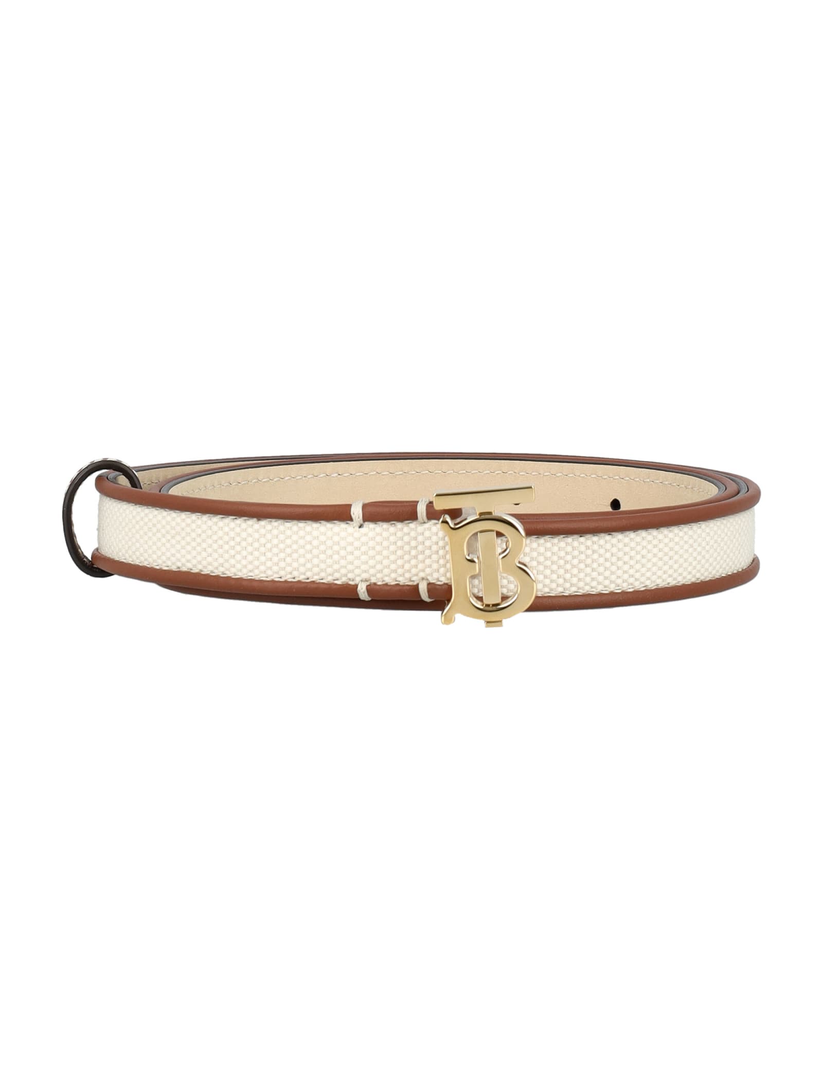 Canvas And Leather Tb Belt