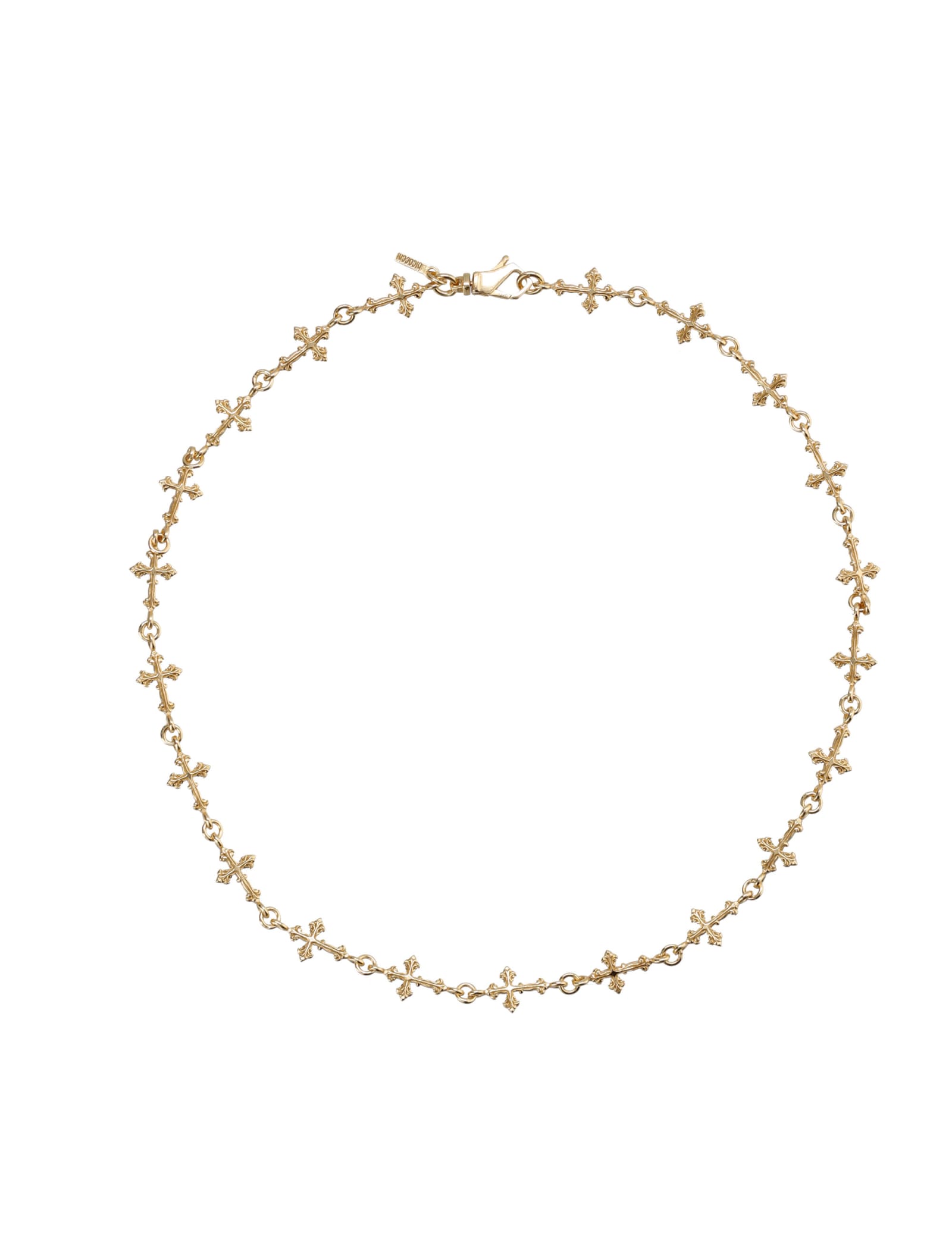 Shop Emanuele Bicocchi Avelli Cross Necklace In Gold