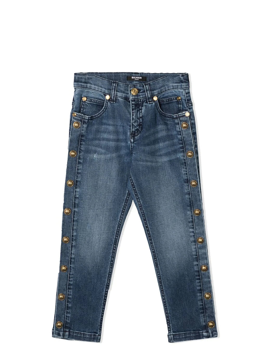 Balmain 5-pocket Jeans With Metal Buttons In Blue