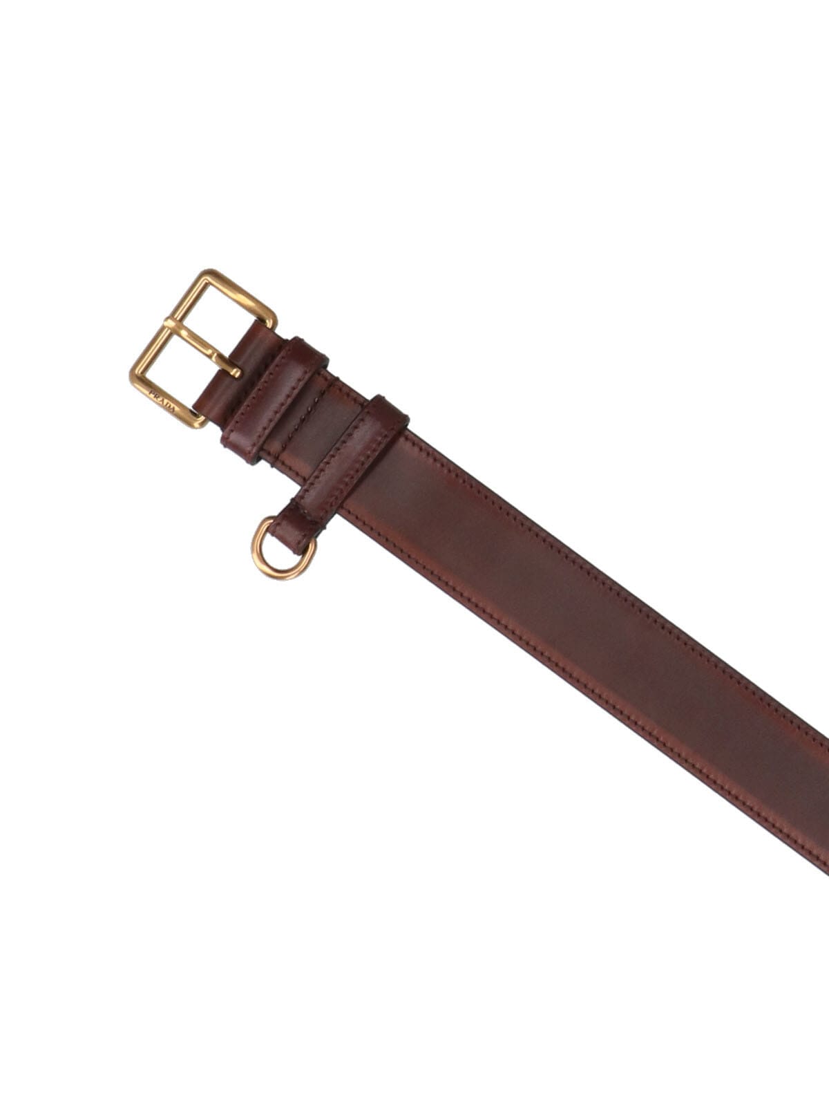 Prada Calf Leather Belt In Brown