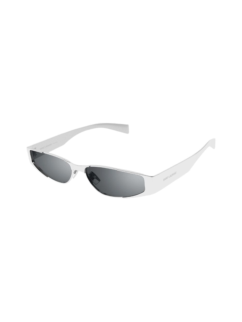 Shop Saint Laurent Sl 739 - Silver Metal Sunglasses