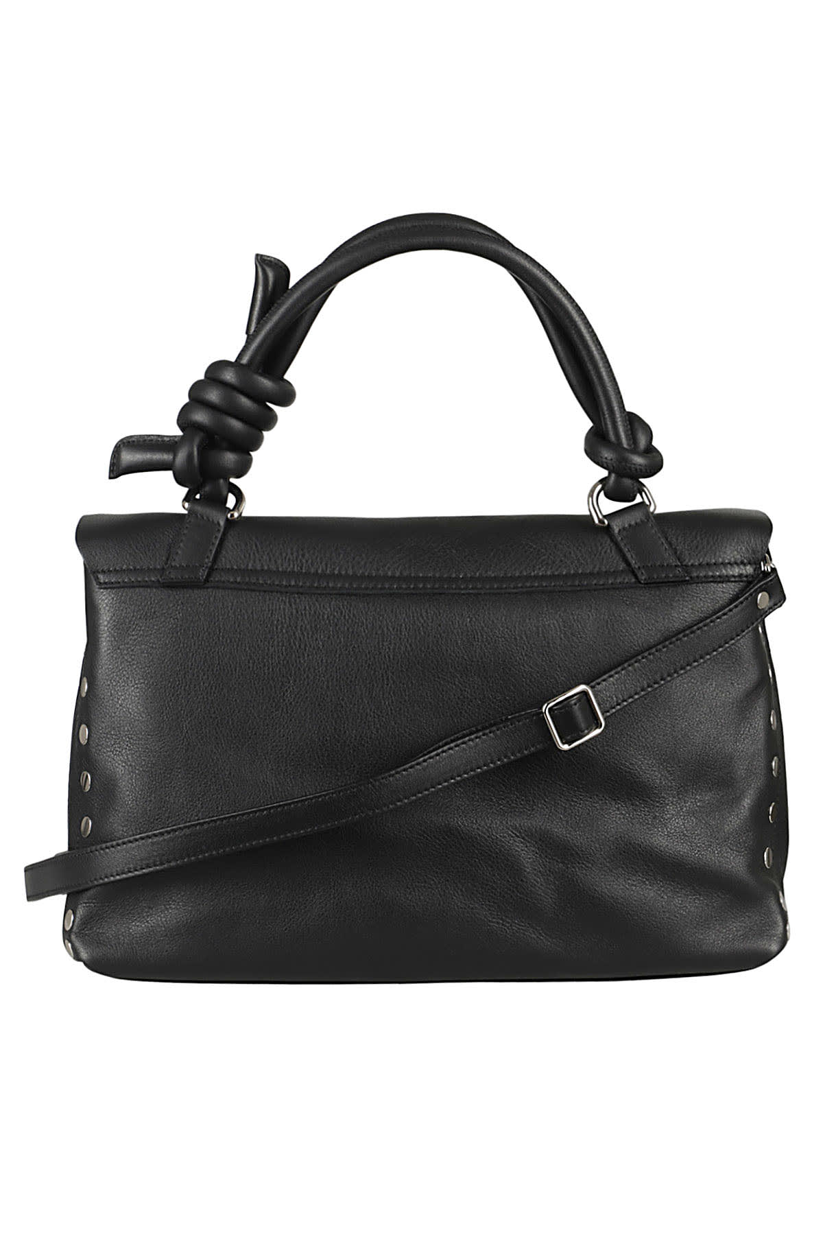 Zanellato Bag Postina Piuma Knot M Handbag In Black Nero