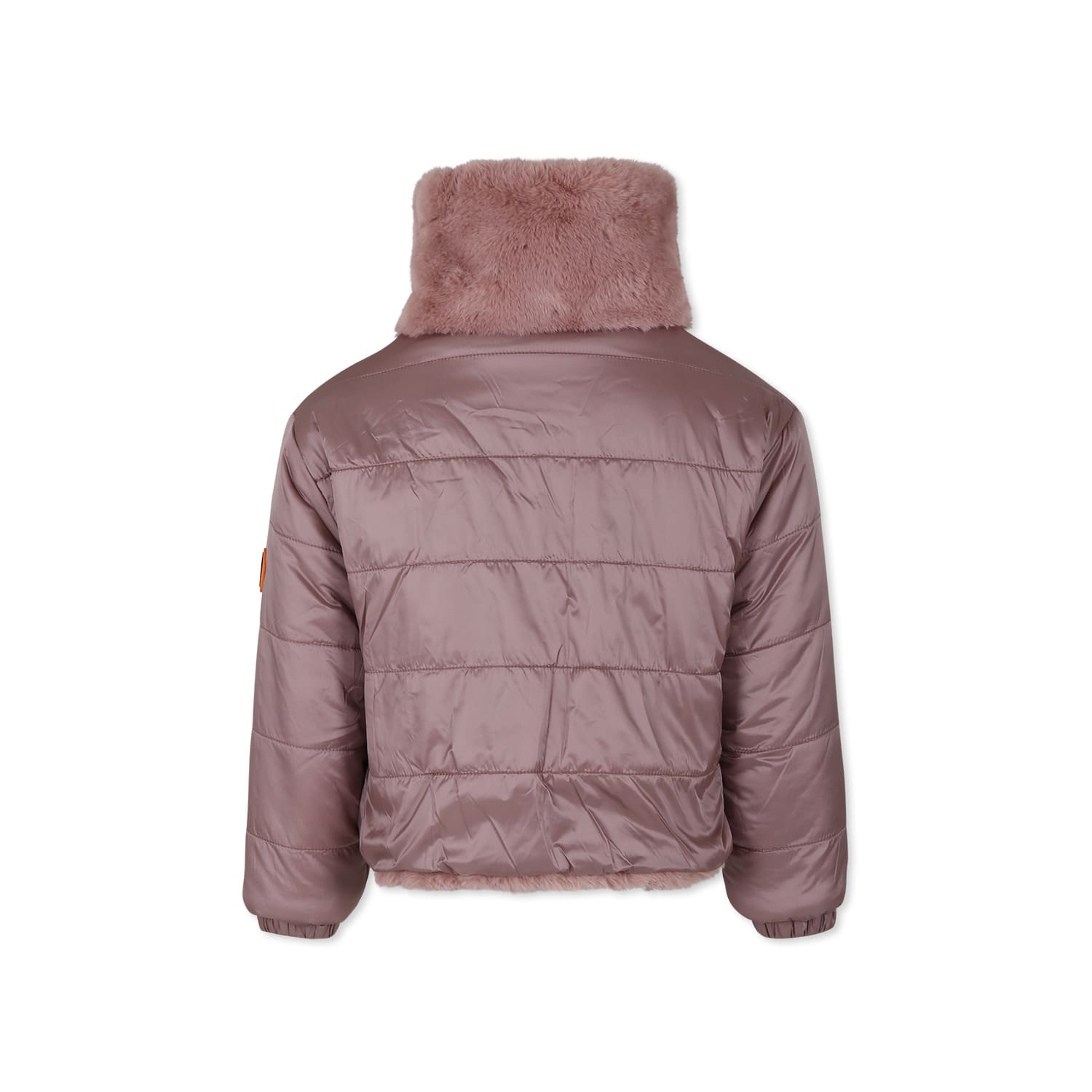 Shop Save The Duck Pink Reversible Faux Fur For Girl
