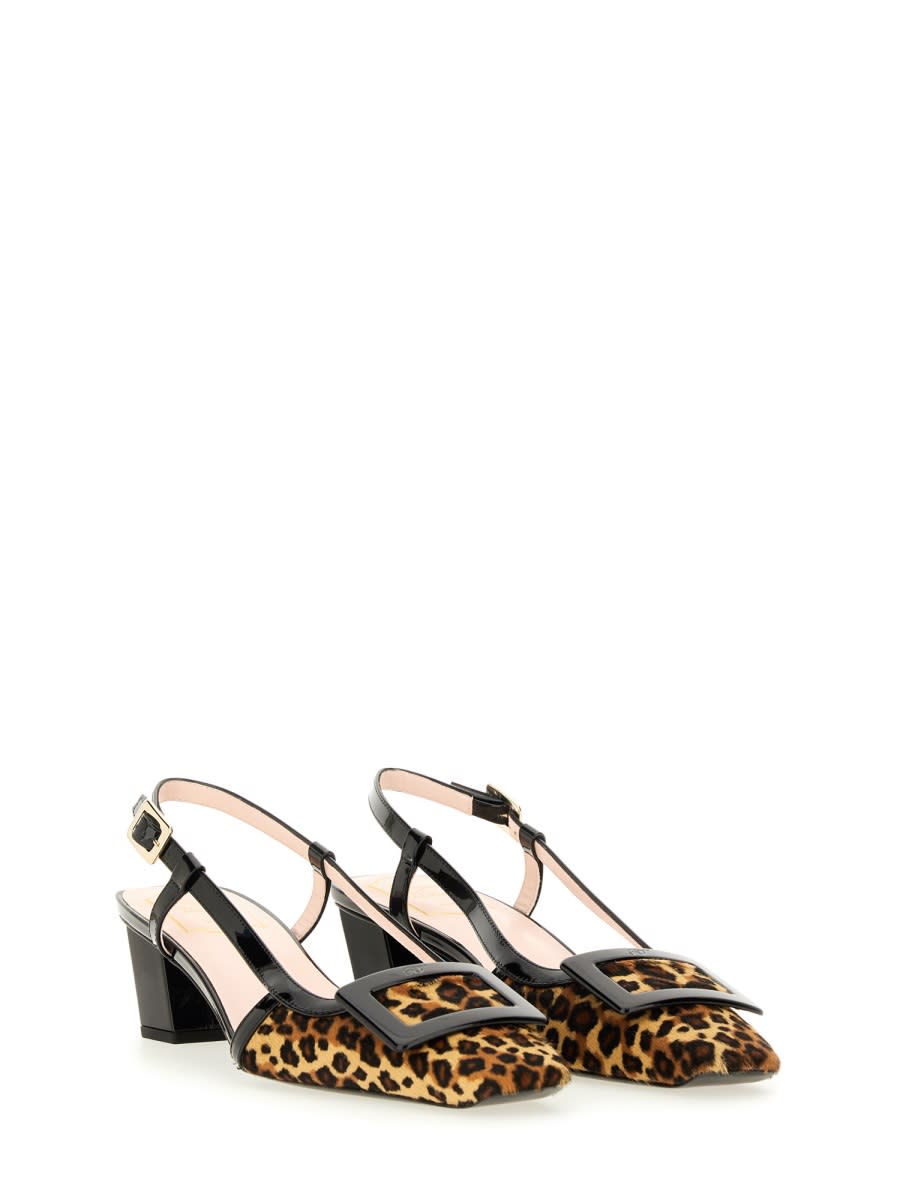 Roger Vivier Chic Slingback Block Heel Pump In Brown