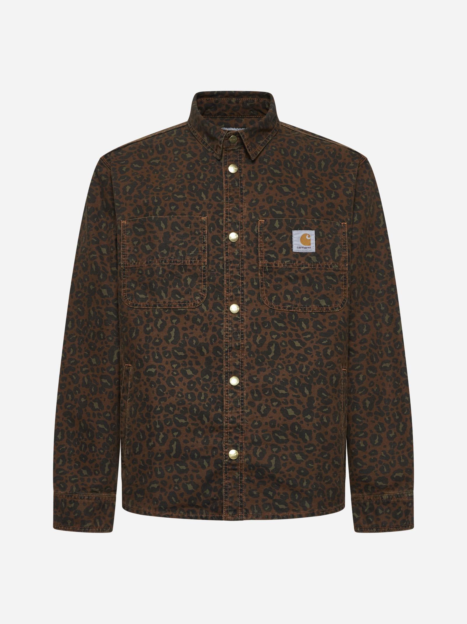 Shop Carhartt Conro Hubbard Print Cotton Shirt In Brown