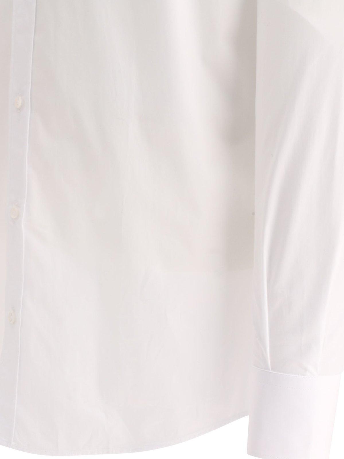 Shop Dolce & Gabbana Buttoned Long-sleeved Shirt In White