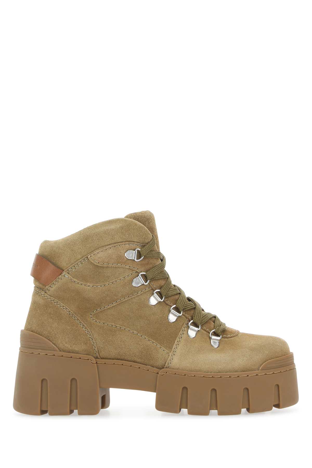 Beige Suede Mealie Ankle Boots