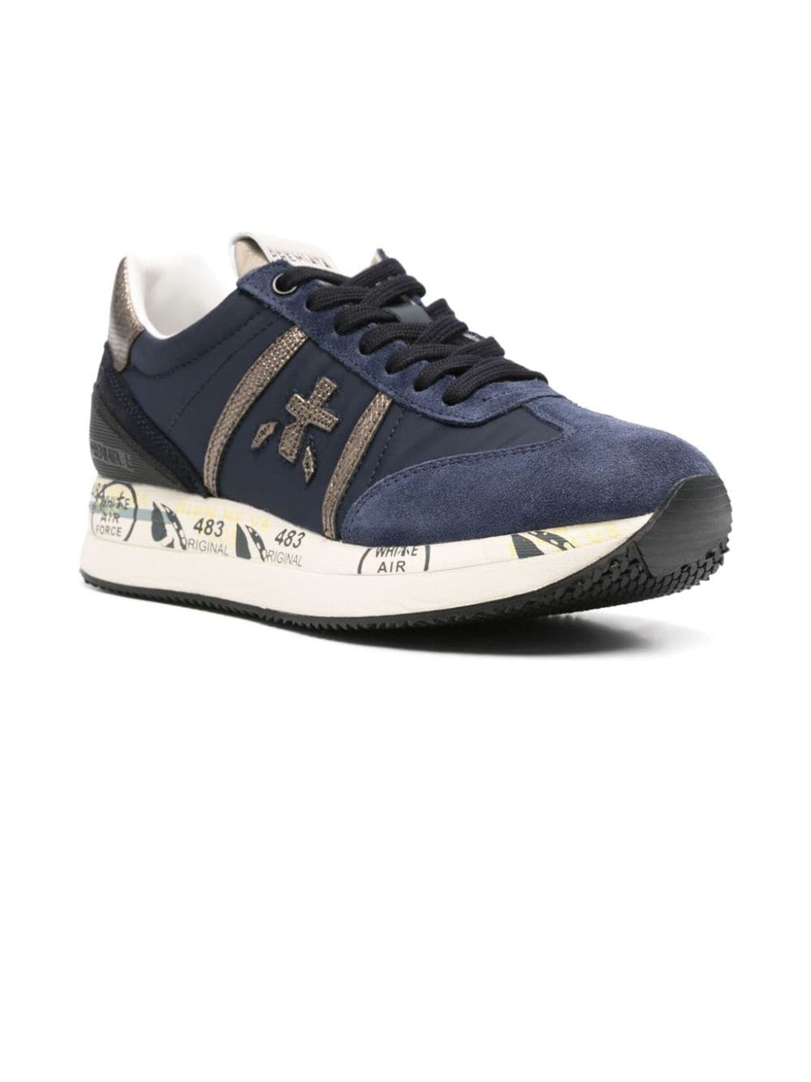 Shop Premiata Blue Conny Sneakers