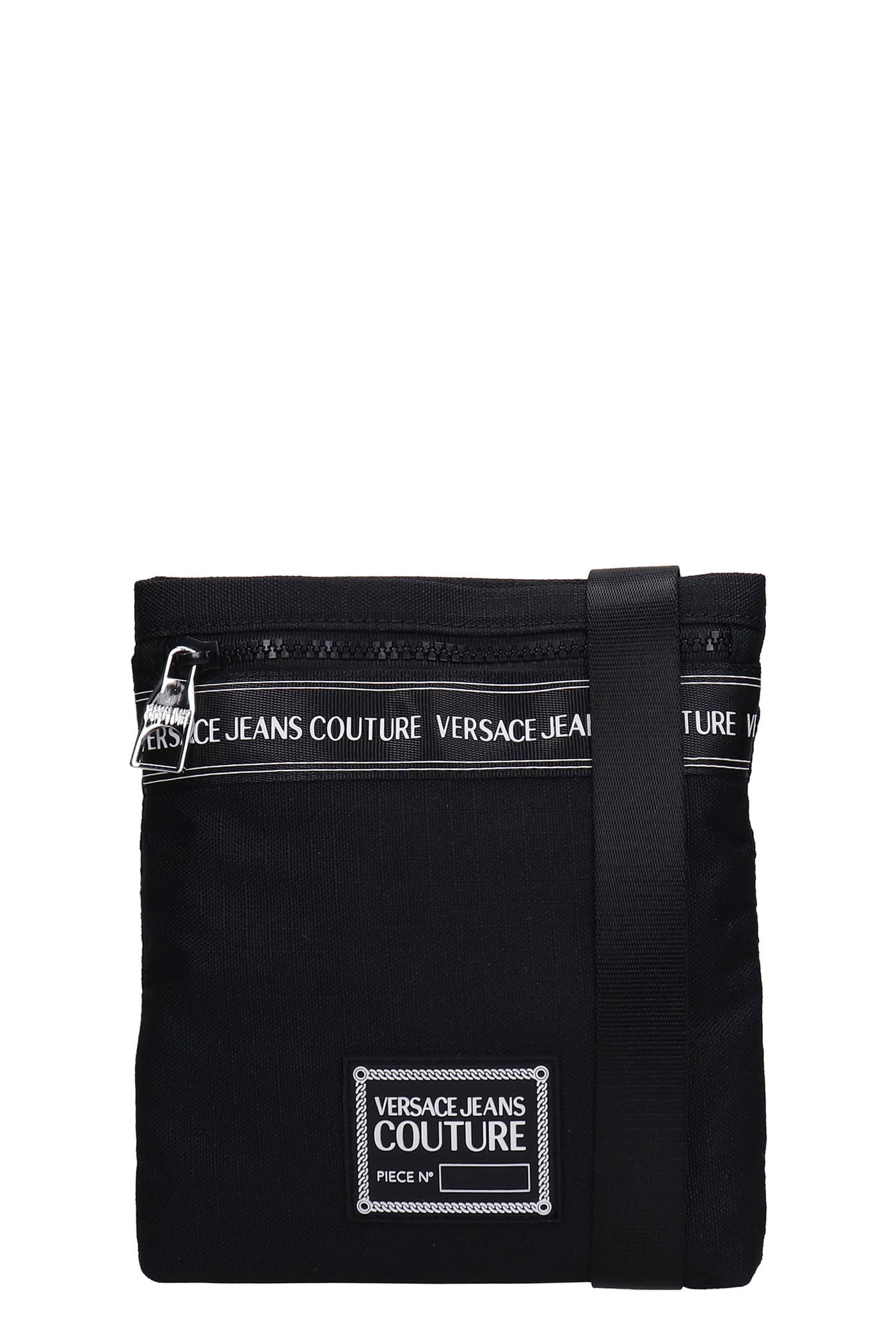 Versace Jeans Couture Shoulder Bag In Black Synthetic Fibers