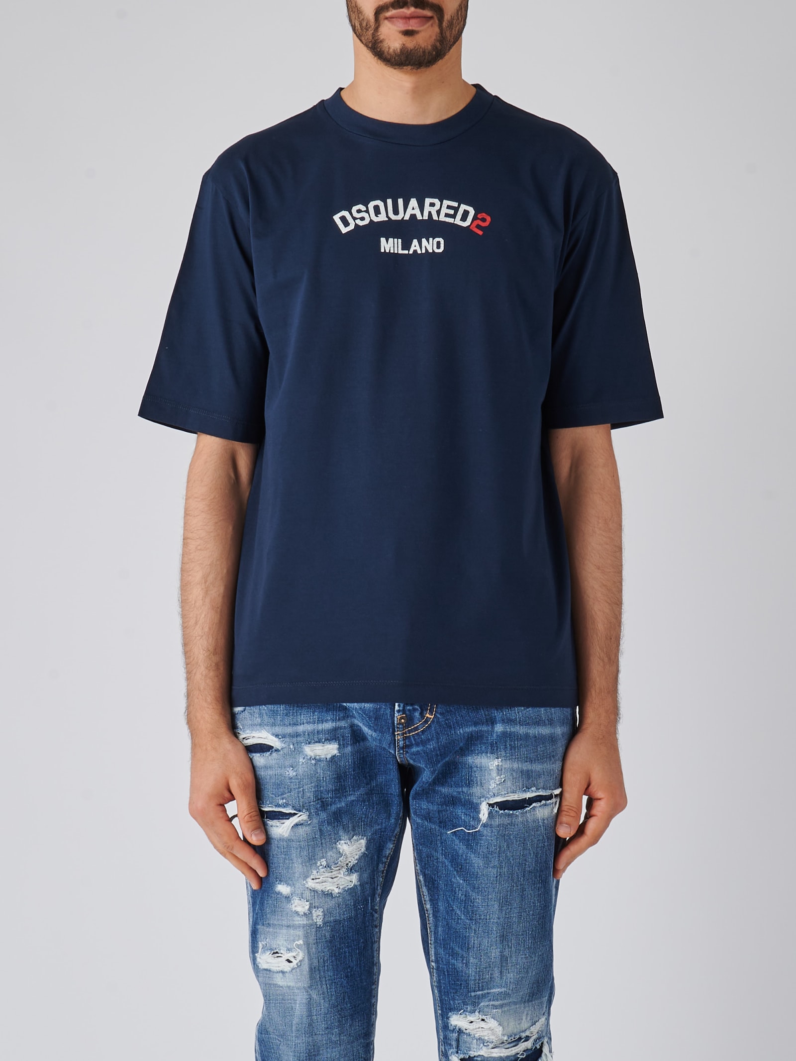 Shop Dsquared2 T-shirt T-shirt In Navy