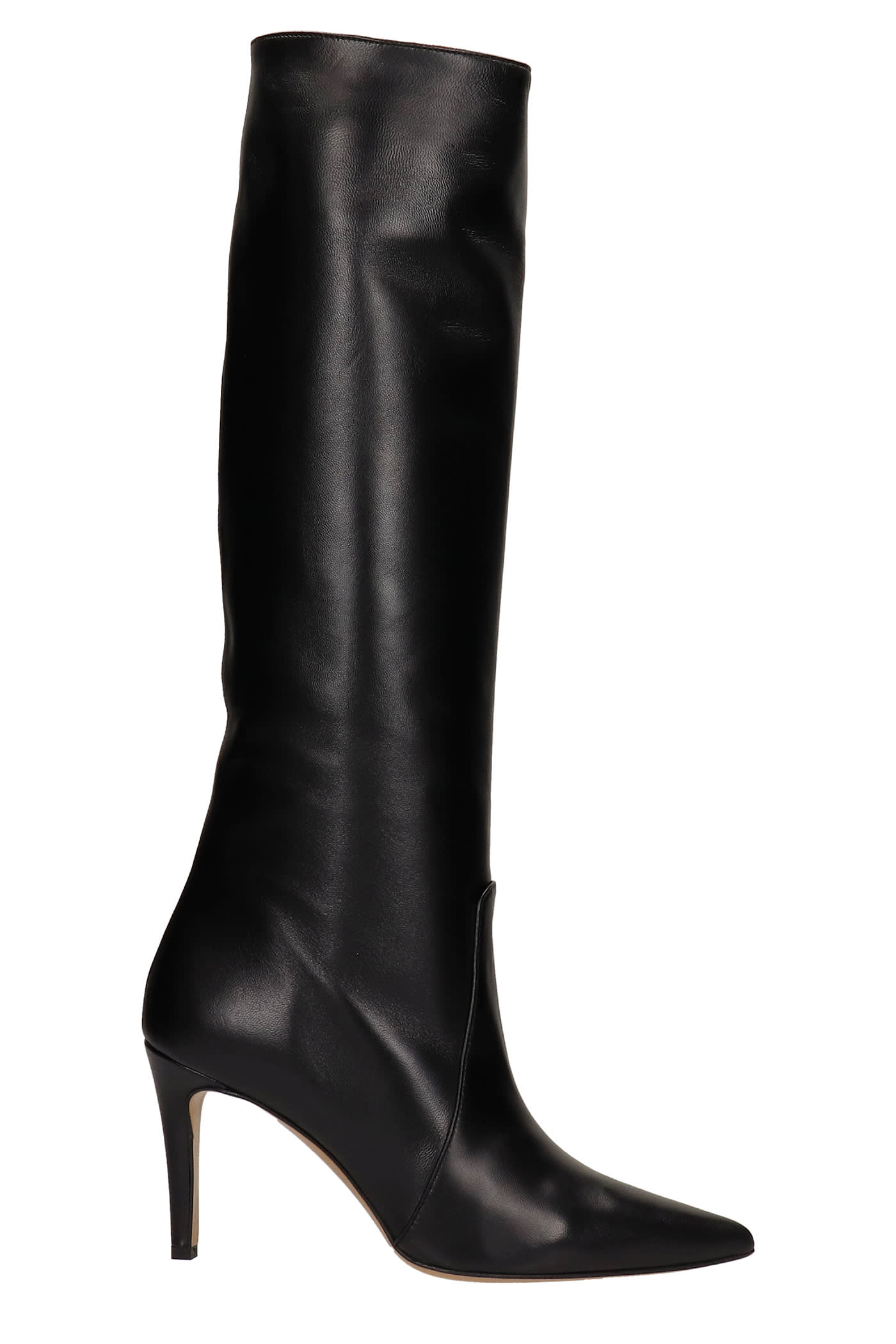 Marc Ellis Sun High Heels Boots In Black Leather