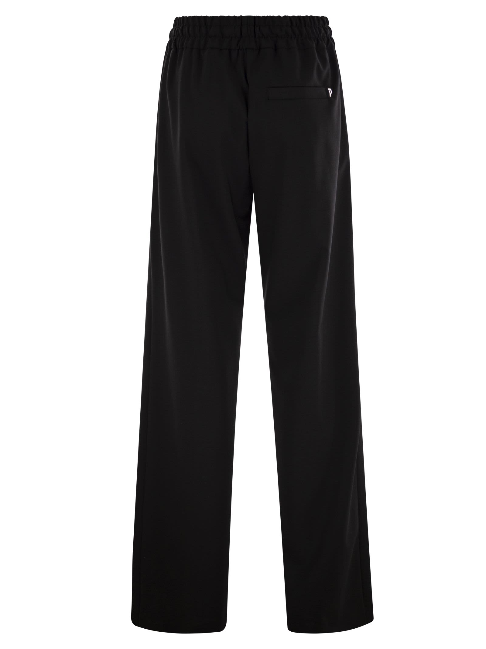 Shop Dondup Marisol - Gabardine Jogger Trousers In Black