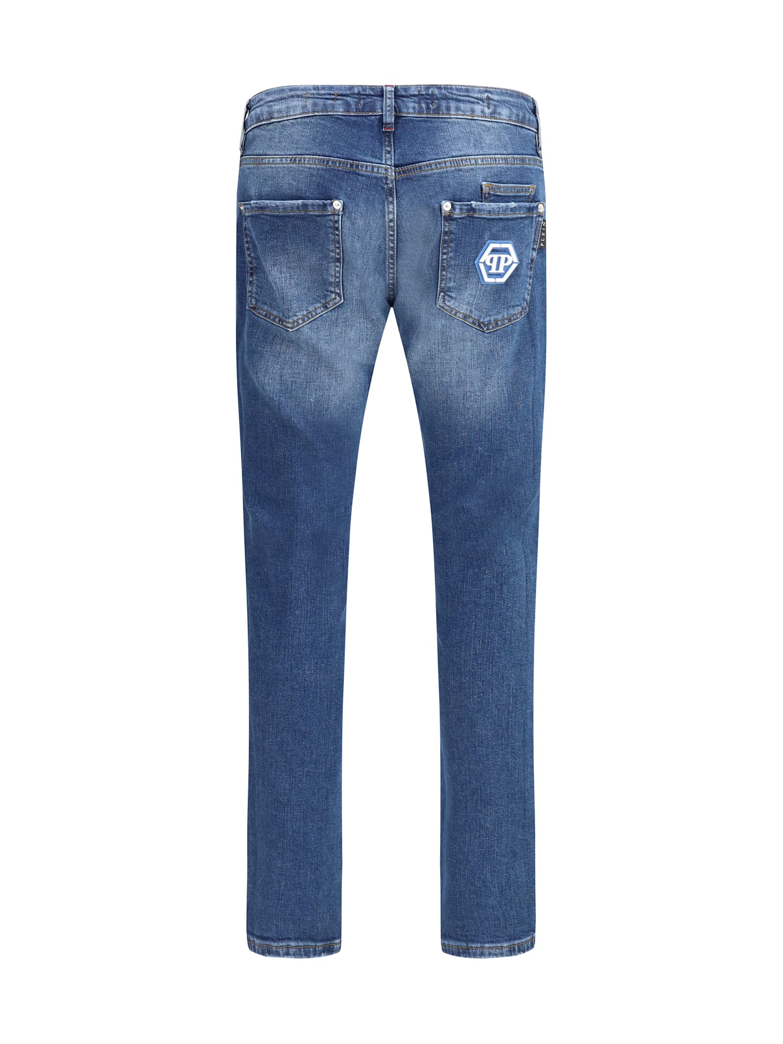 Philipp Plein Super Straight Jeans In Blue