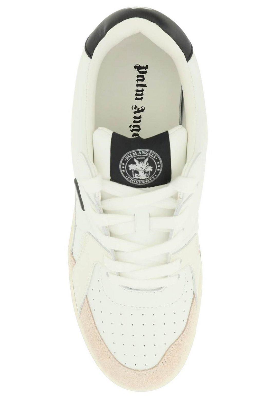 Shop Palm Angels Palm University Lace-up Sneakers In White