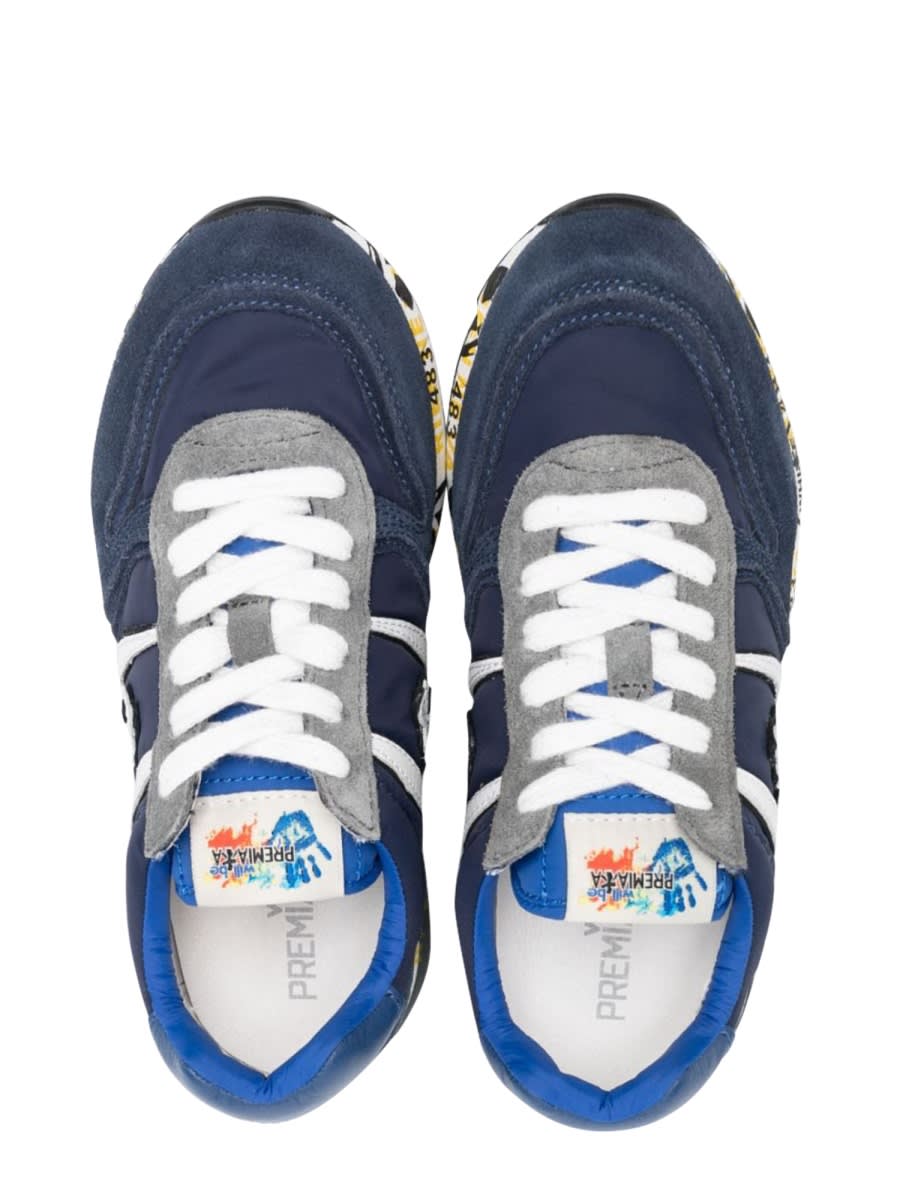 Shop Premiata Sneaker With Logo In Blue