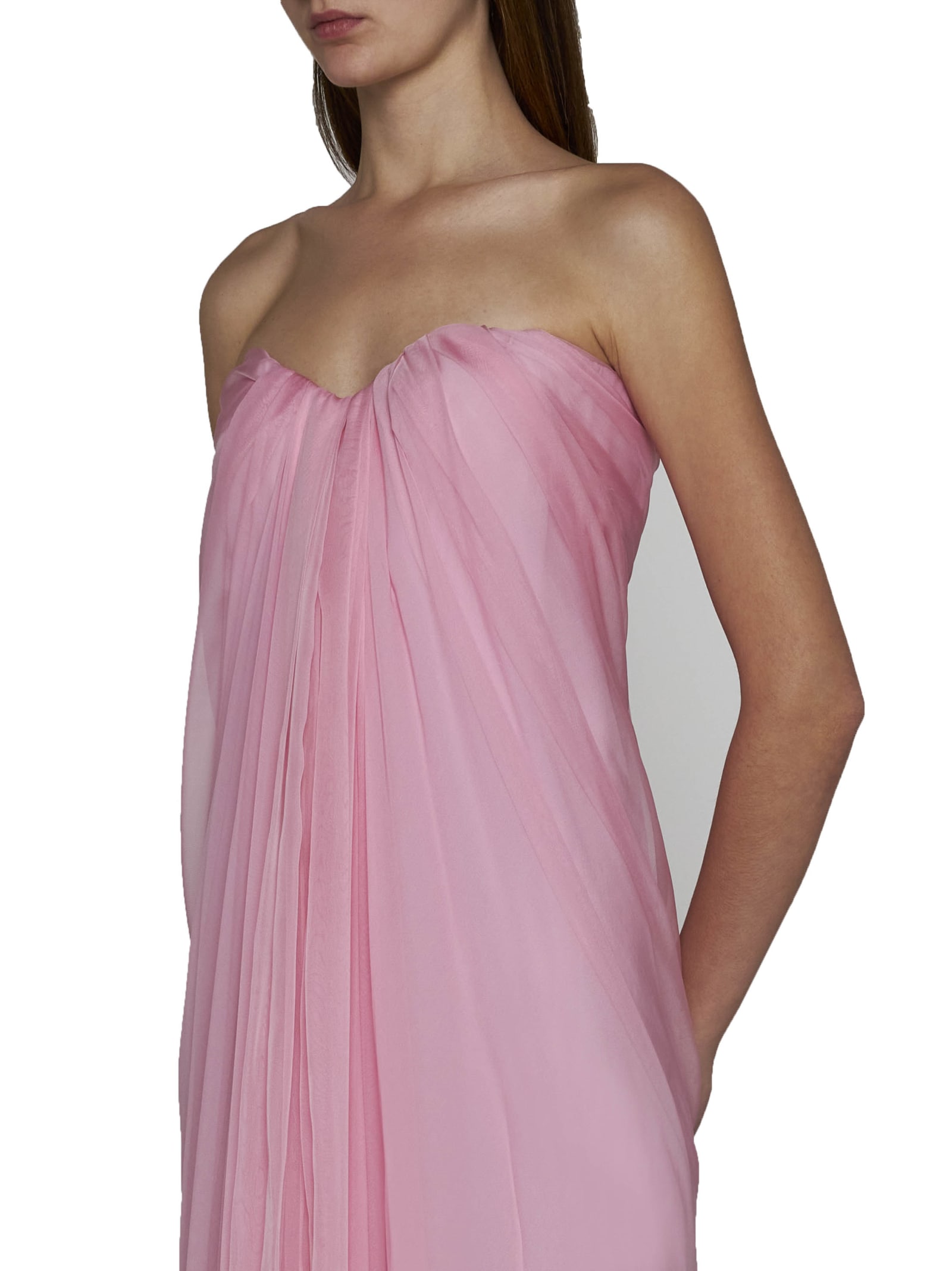 Shop Alexander Mcqueen Dress In Pale Pink