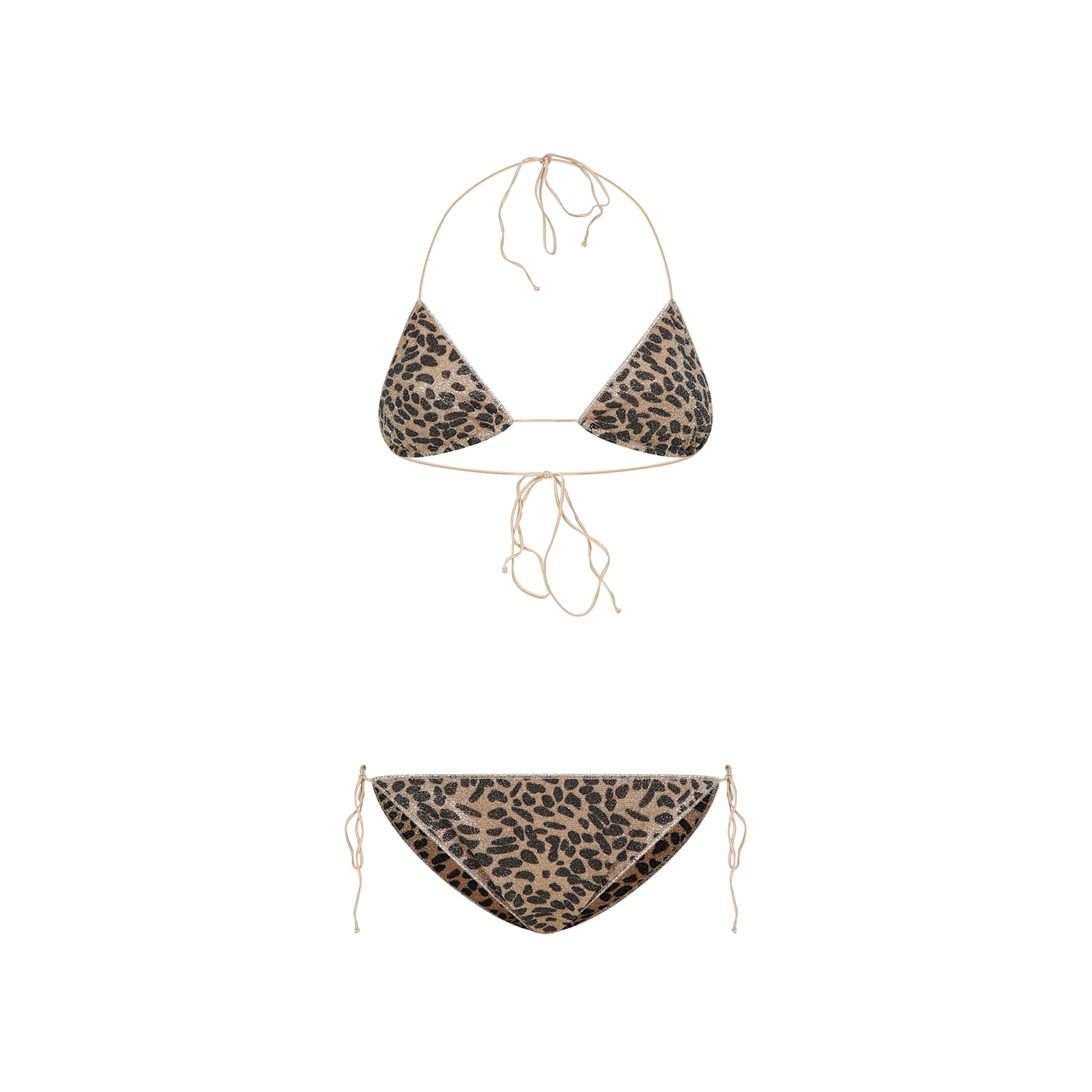 Shop Oseree Animalier Lumiere Bikini In Leopard