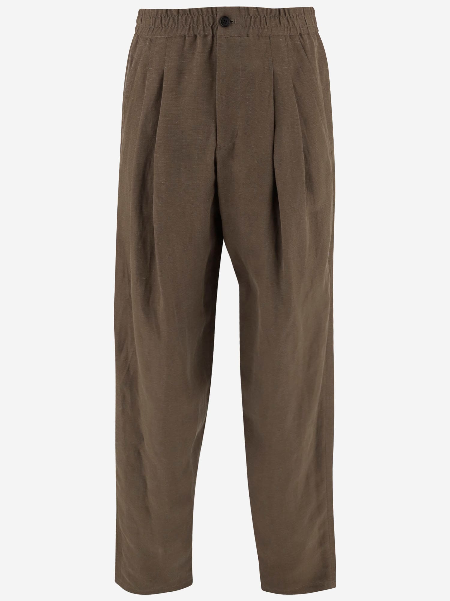 Giorgio Armani Linen Pants With Pleats