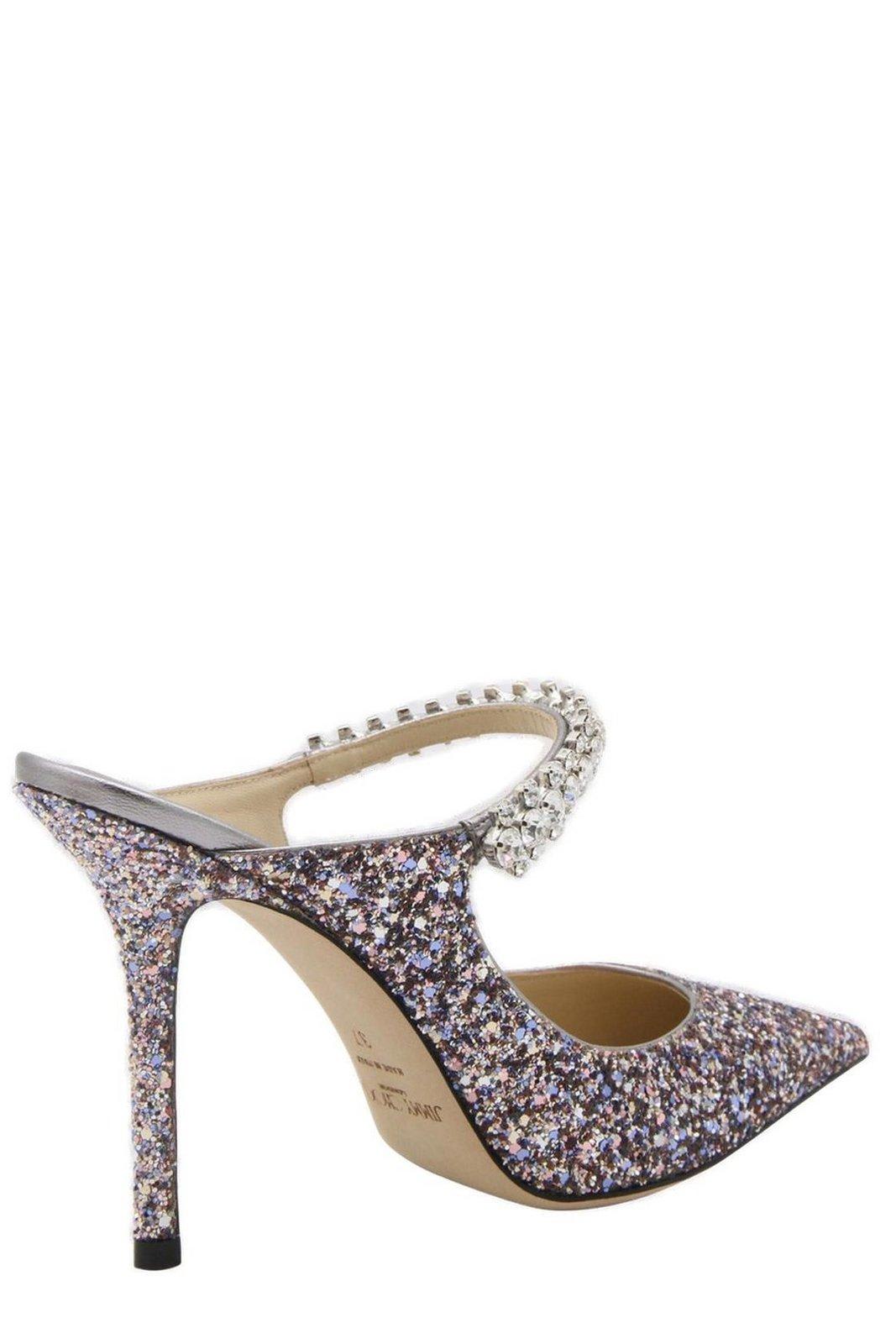 Shop Jimmy Choo Bing 100 Pointed-toe Pumps In Silver