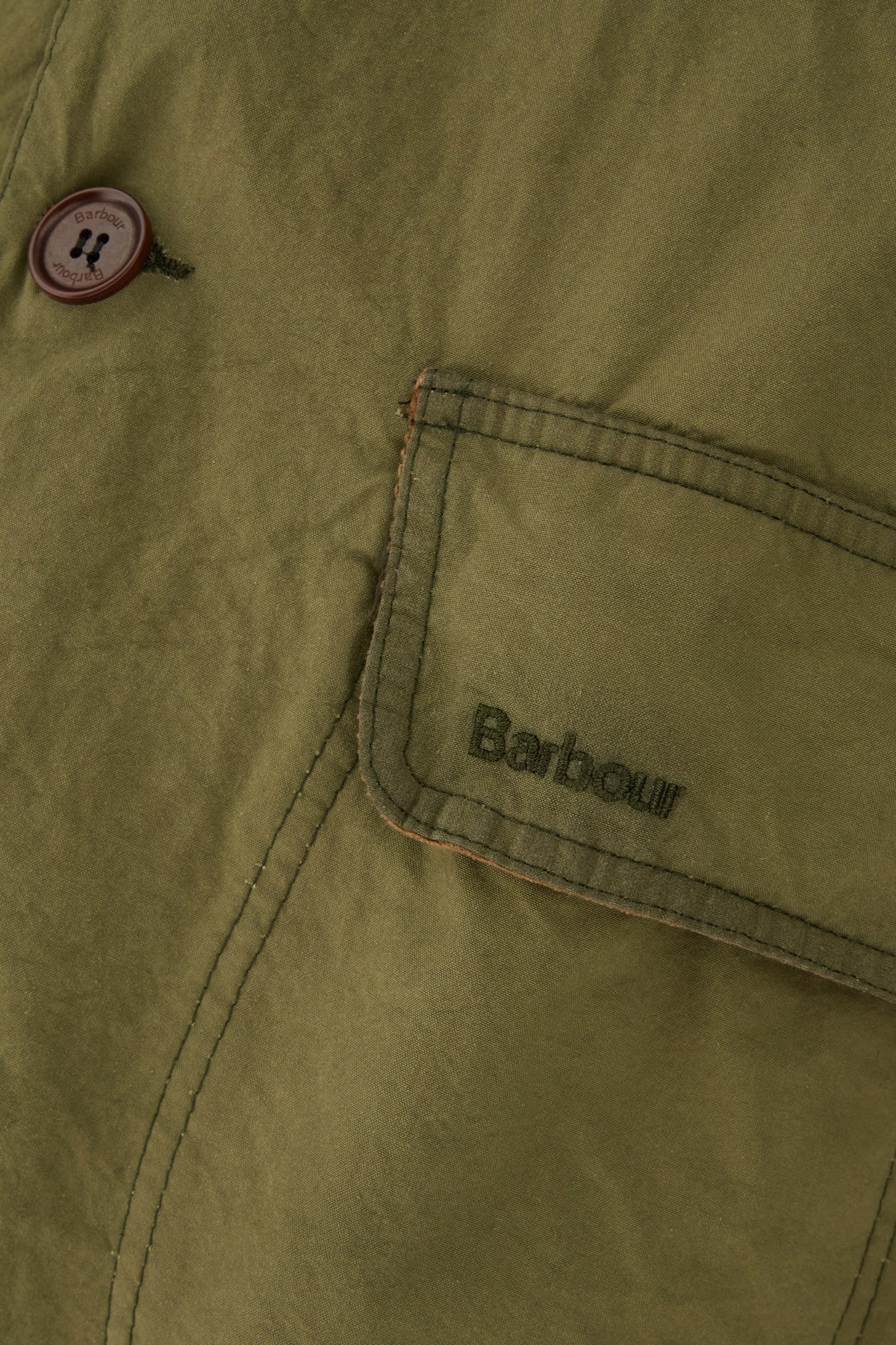 Shop Barbour Olive Green Cotton Workwear Jacket In Archive Olive