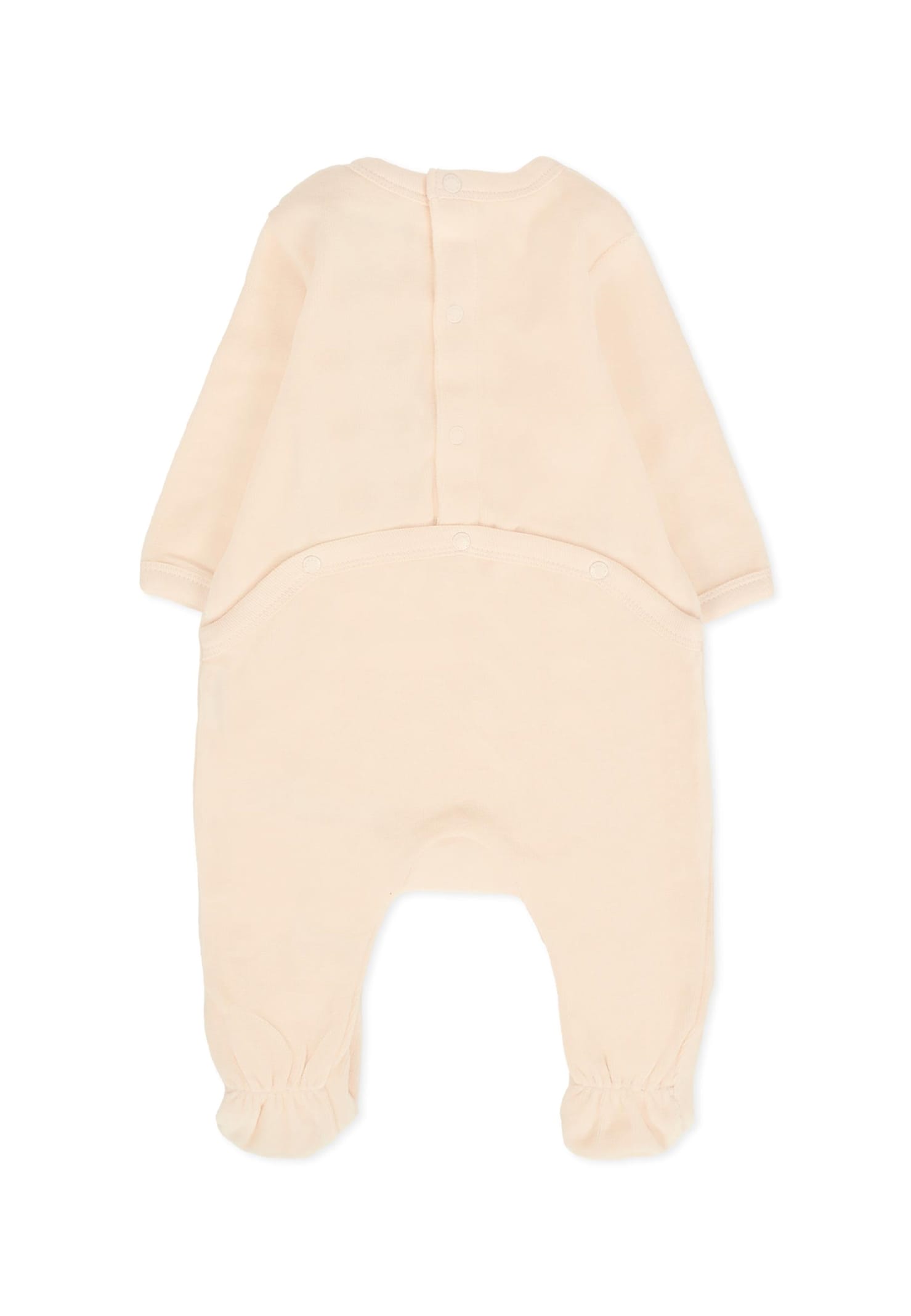 Kenzo Pink Babygrow Set For Baby Girl With Elephant In Neutral