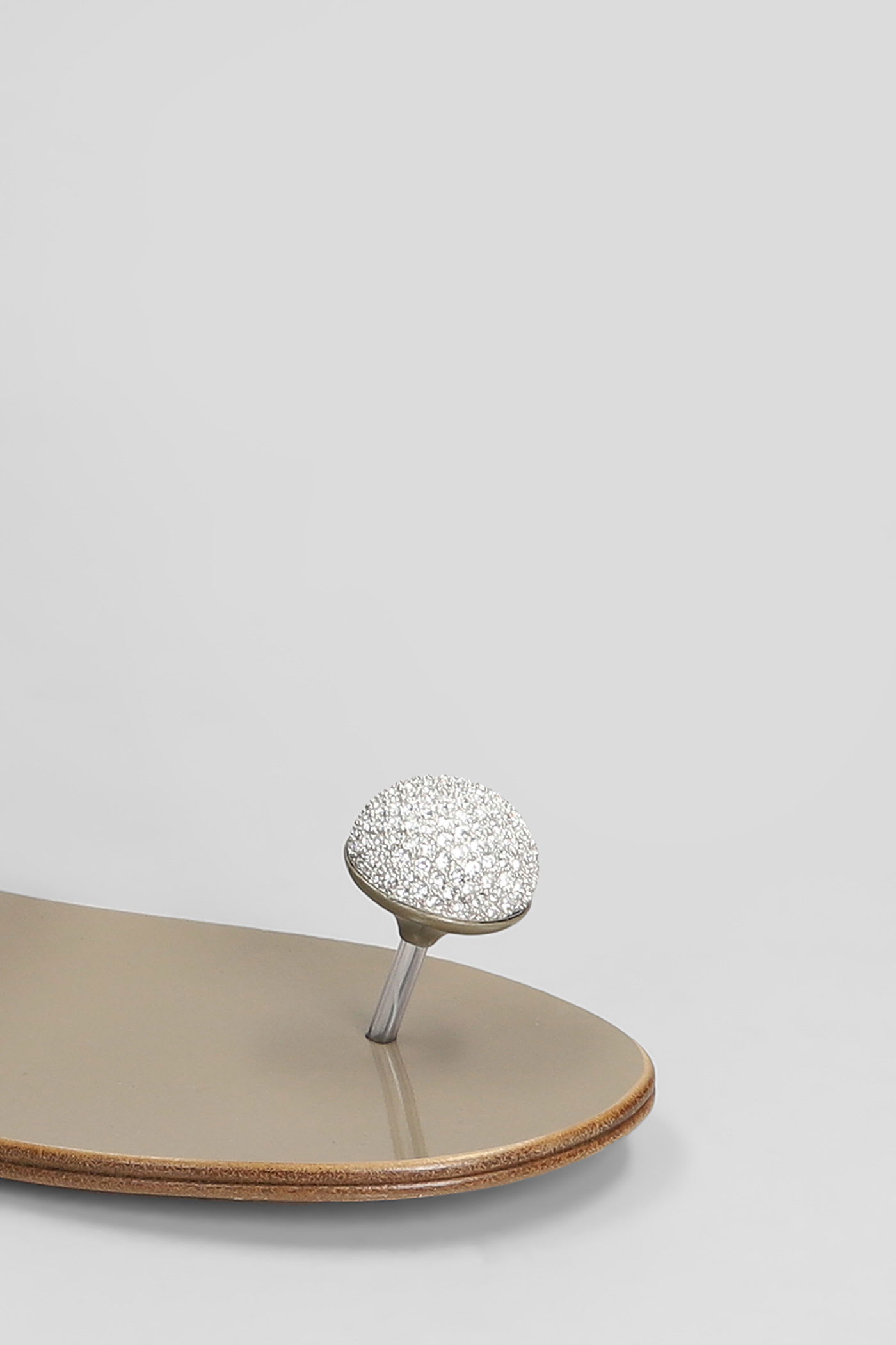 Pedro Garcia Pipa Flats In Silver Satin In Silver