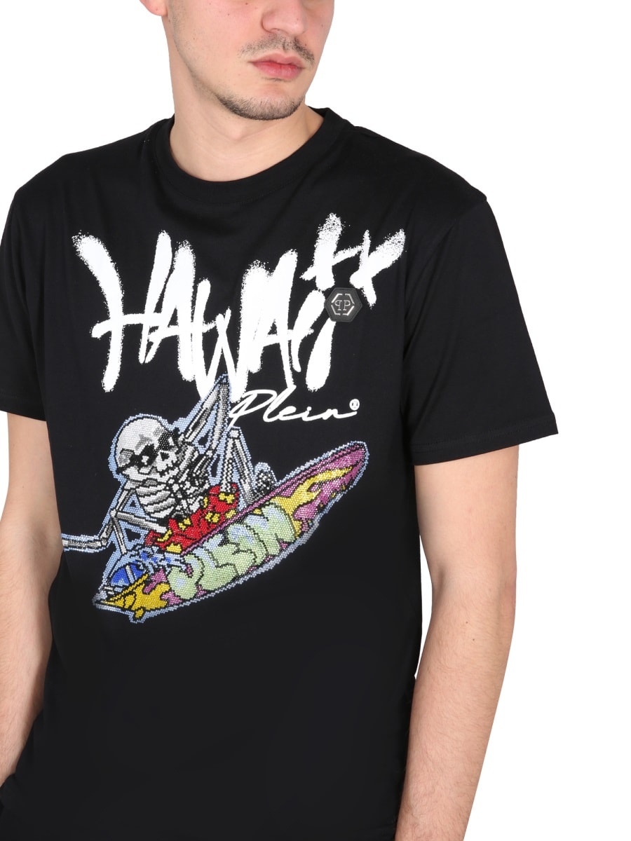 Shop Philipp Plein Crewneck T-shirt In Black