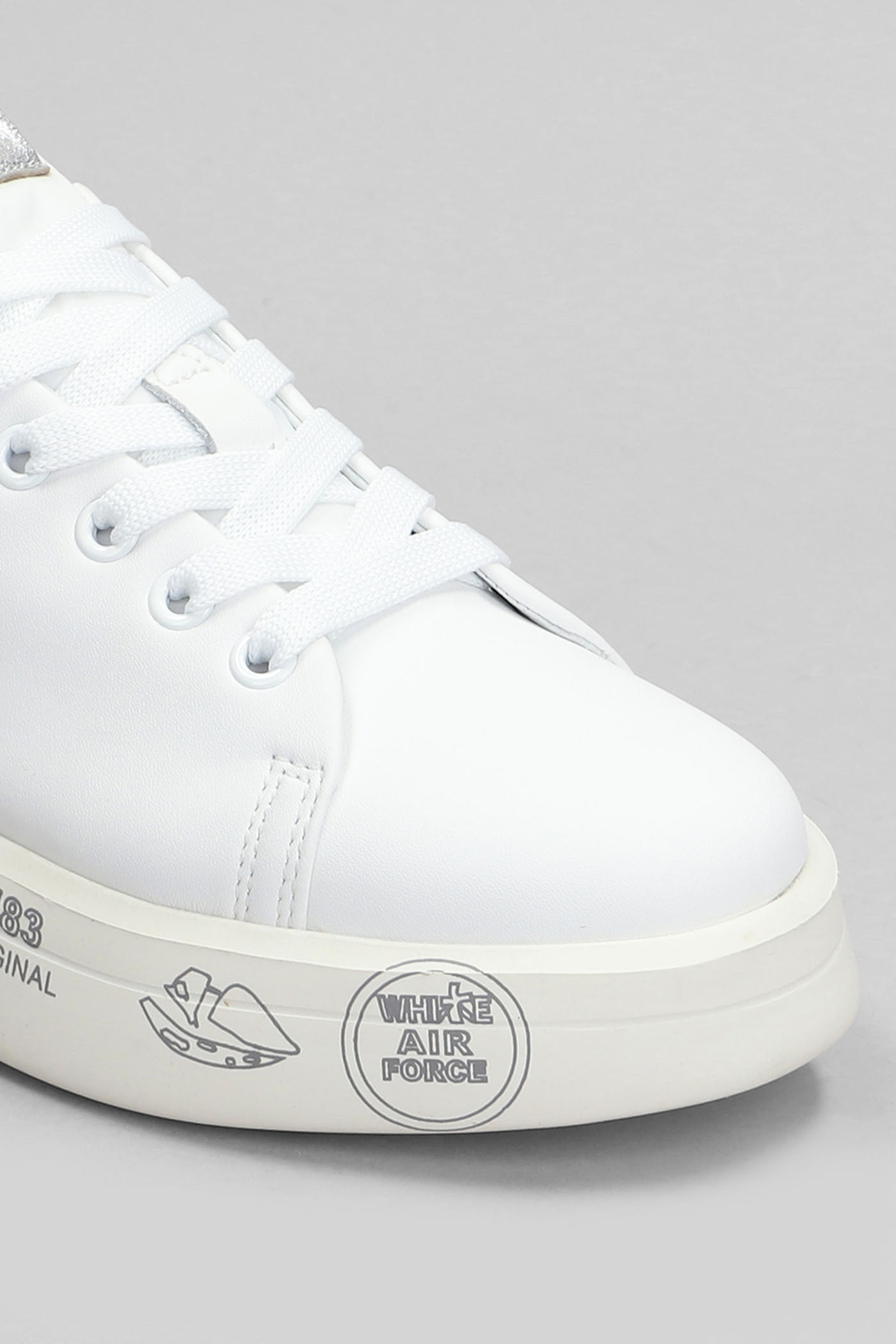 Shop Premiata Belle Sneakers In White Leather