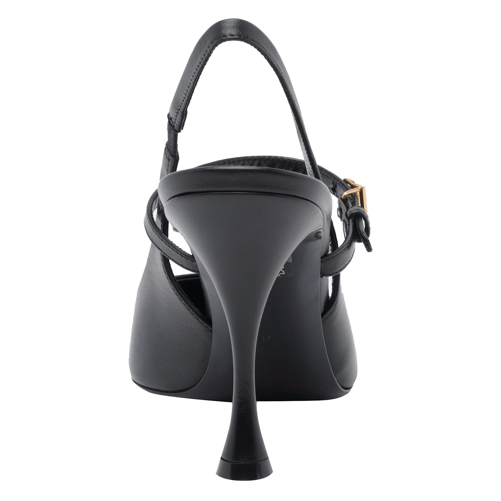 Dolce & Gabbana Pointed Toe Slingbacks With Delicate Ankle Strap In Black