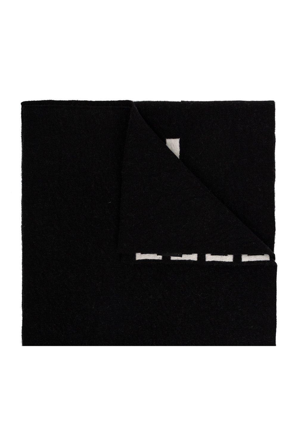 Shop Givenchy Reversible Logo-intarsia Knitted Scarf