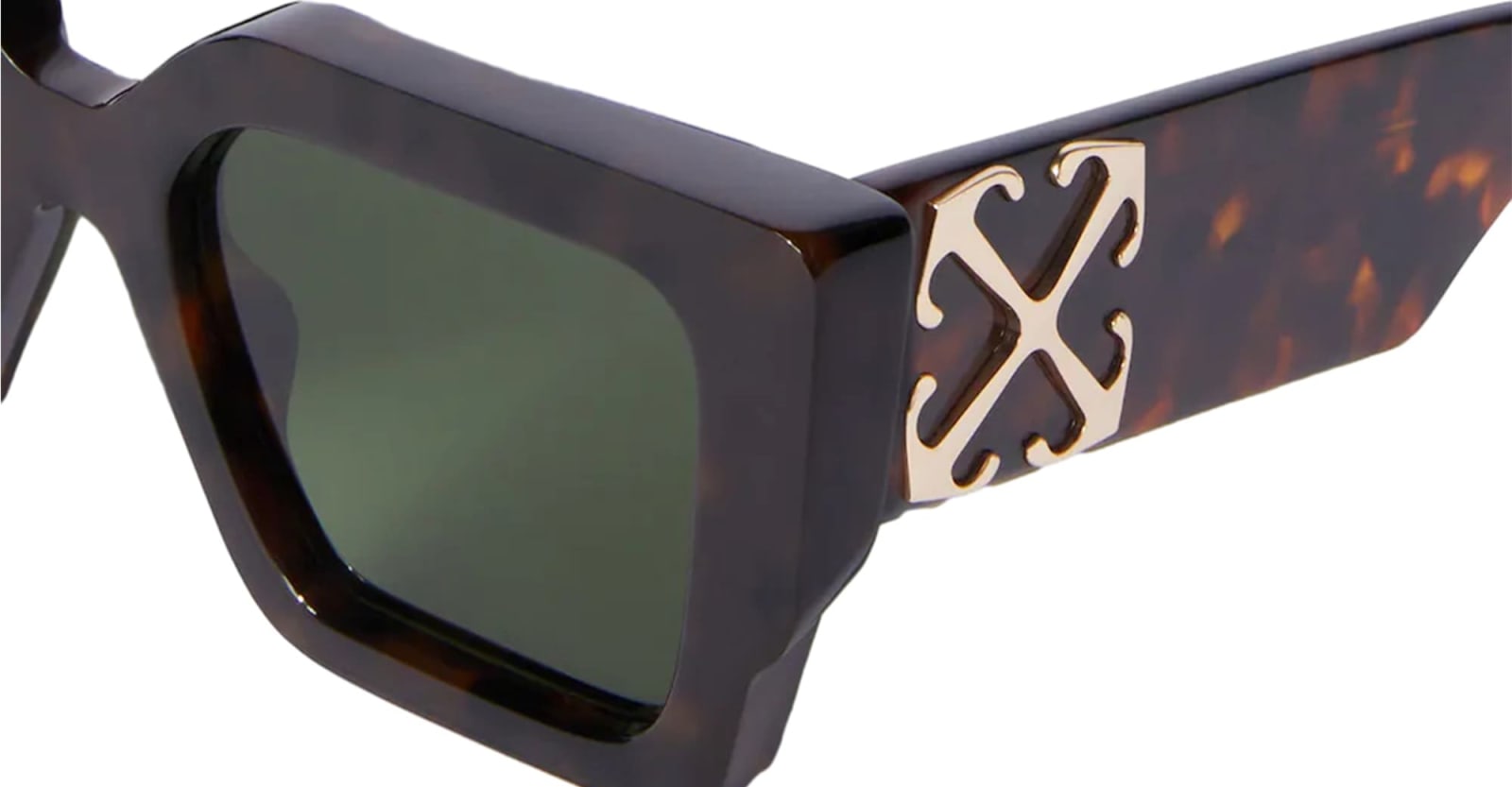 Shop Off-white Catalina - Brown / Green Sunglasses