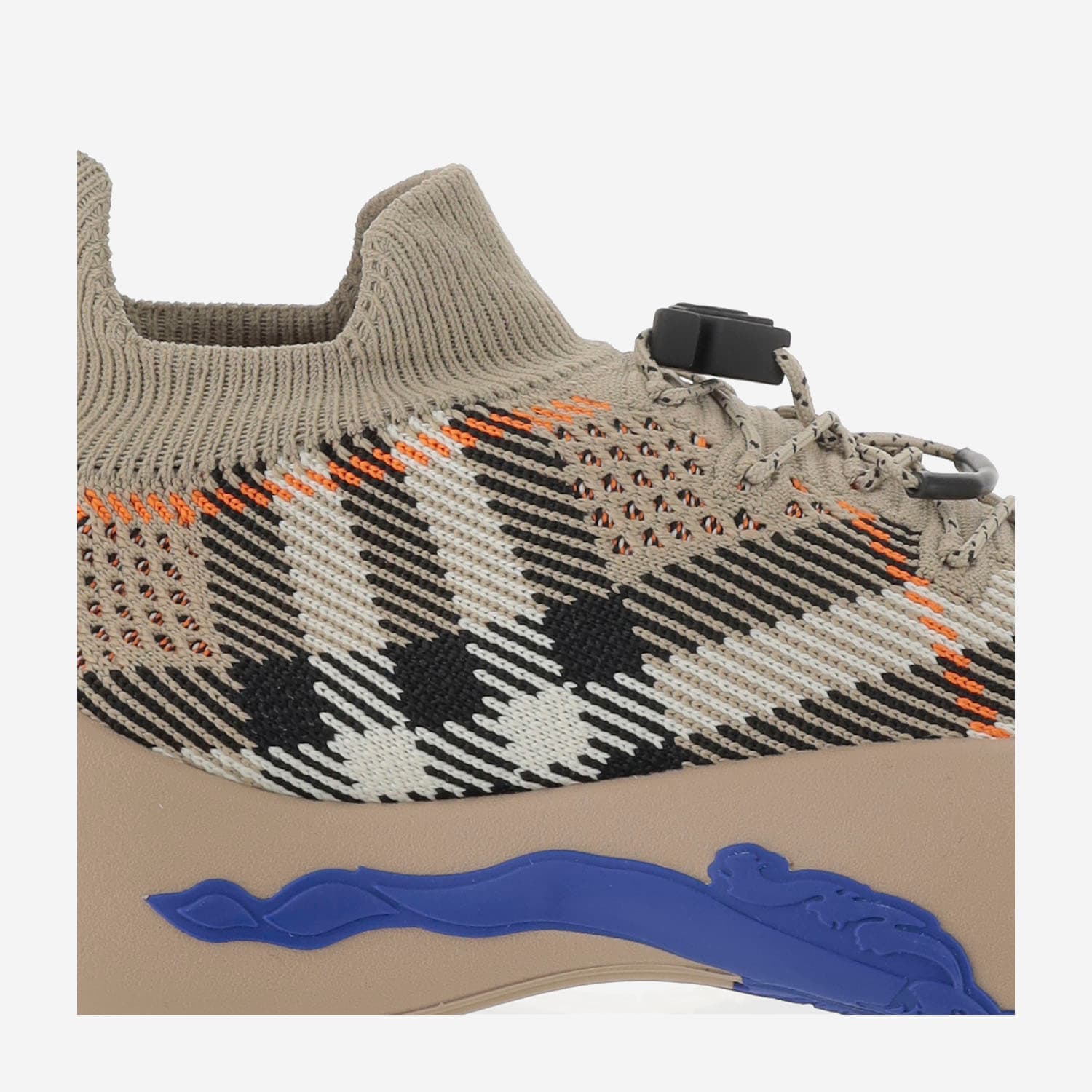 Shop Burberry Neptune Sneaker With Check Pattern In Sand Ip Check