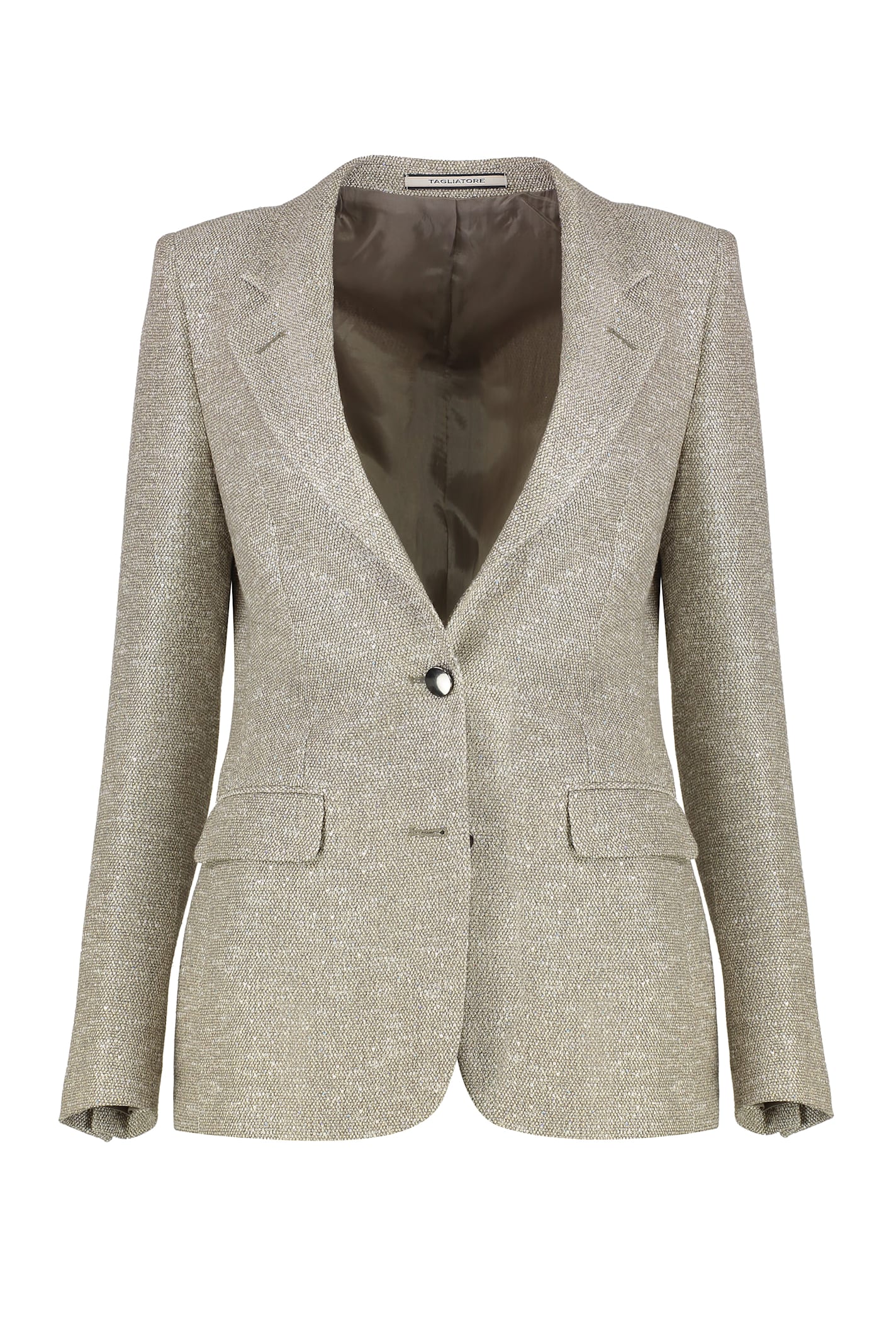 Tagliatore Single-breasted One Button Jacket In Beige