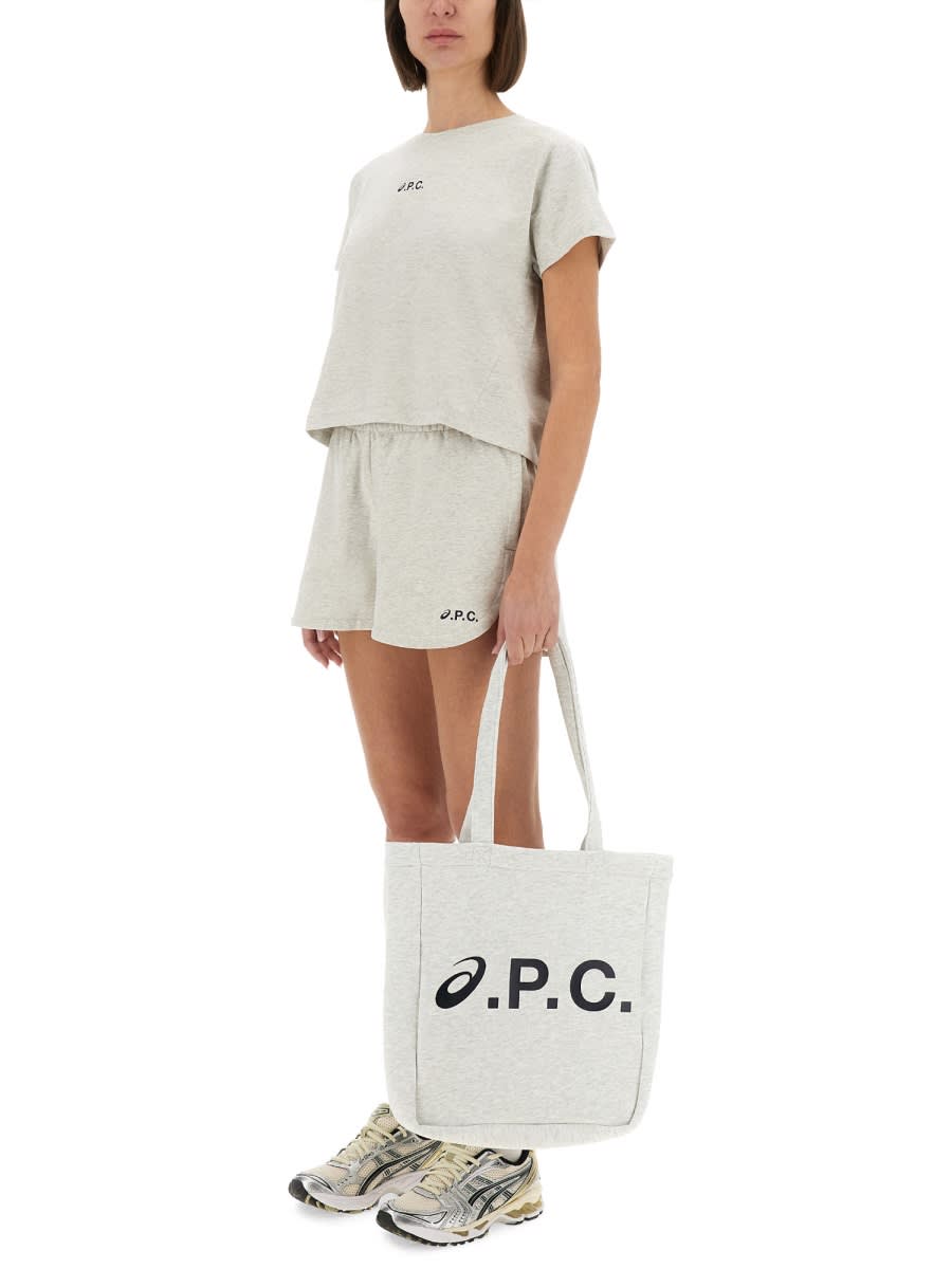 Shop Asics Cloud T-shirt In Grey