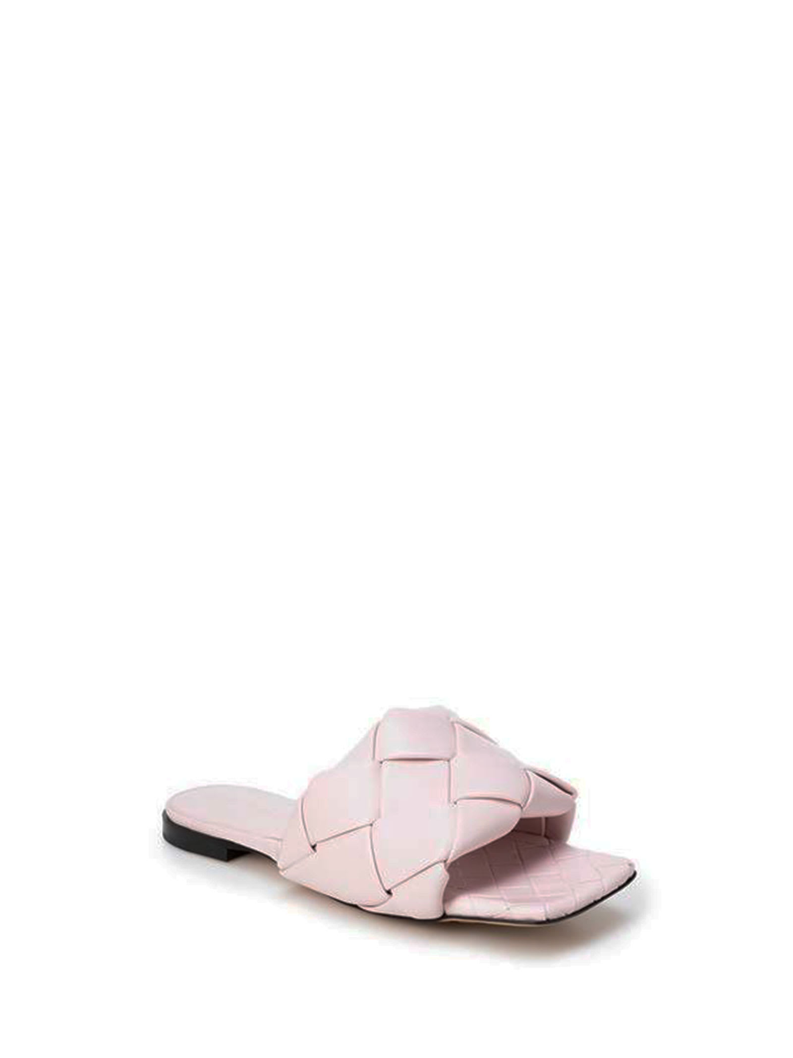 Bottega Veneta 10mm Lido Leather Slide Flats In Cameo