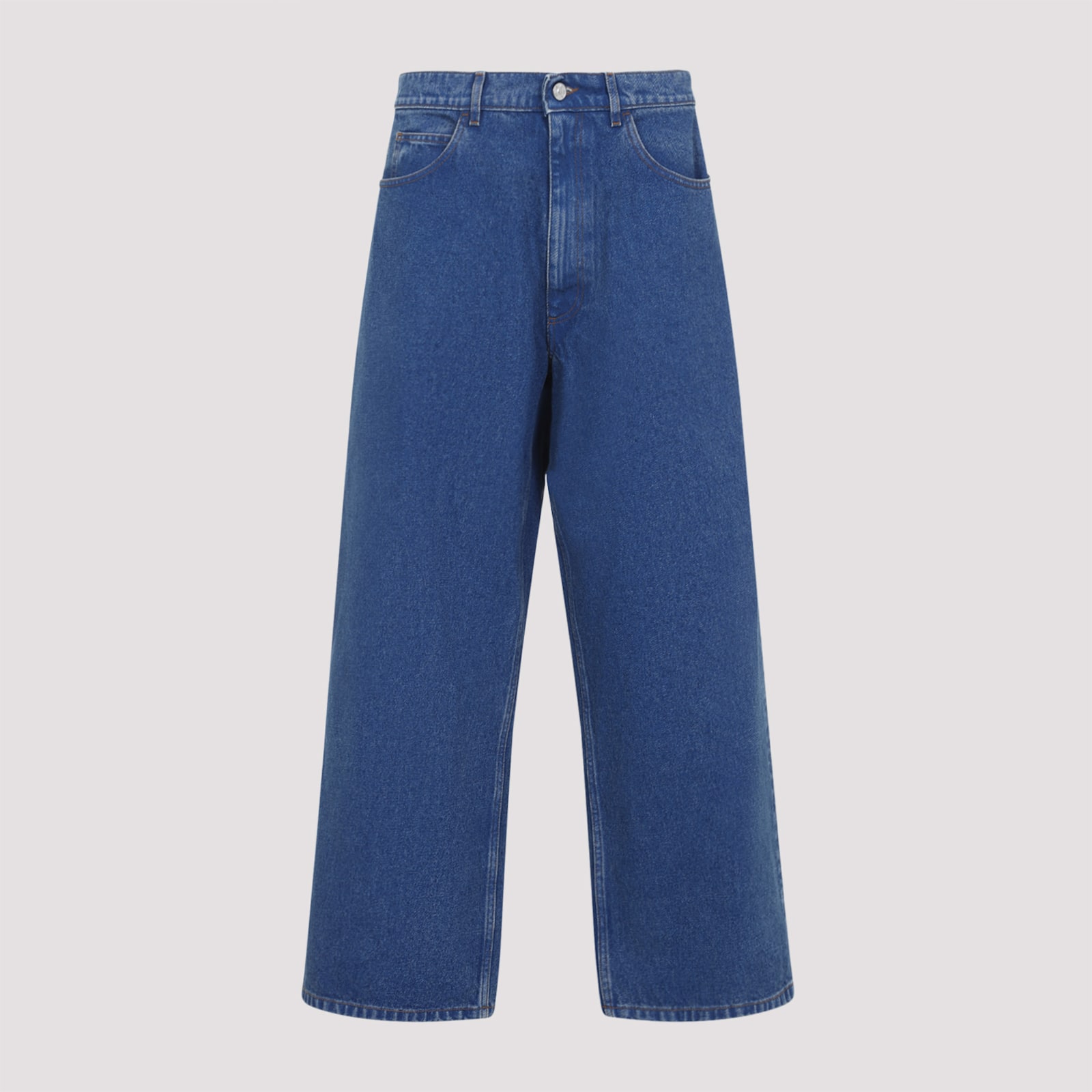 Marni Hight Waist And Wide Leg Jeans In Blue