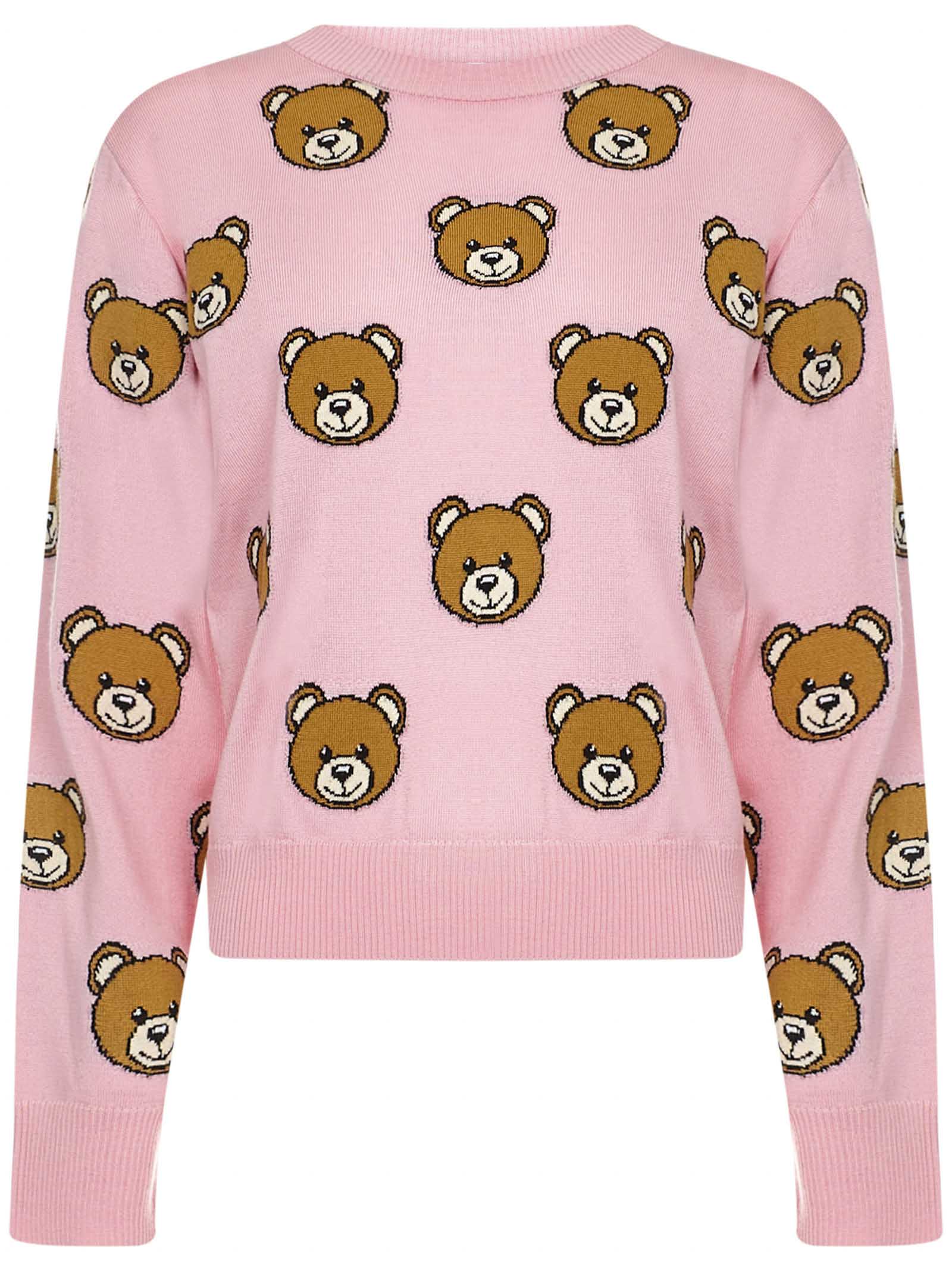 Moschino Allover Teddy Bear Sweater