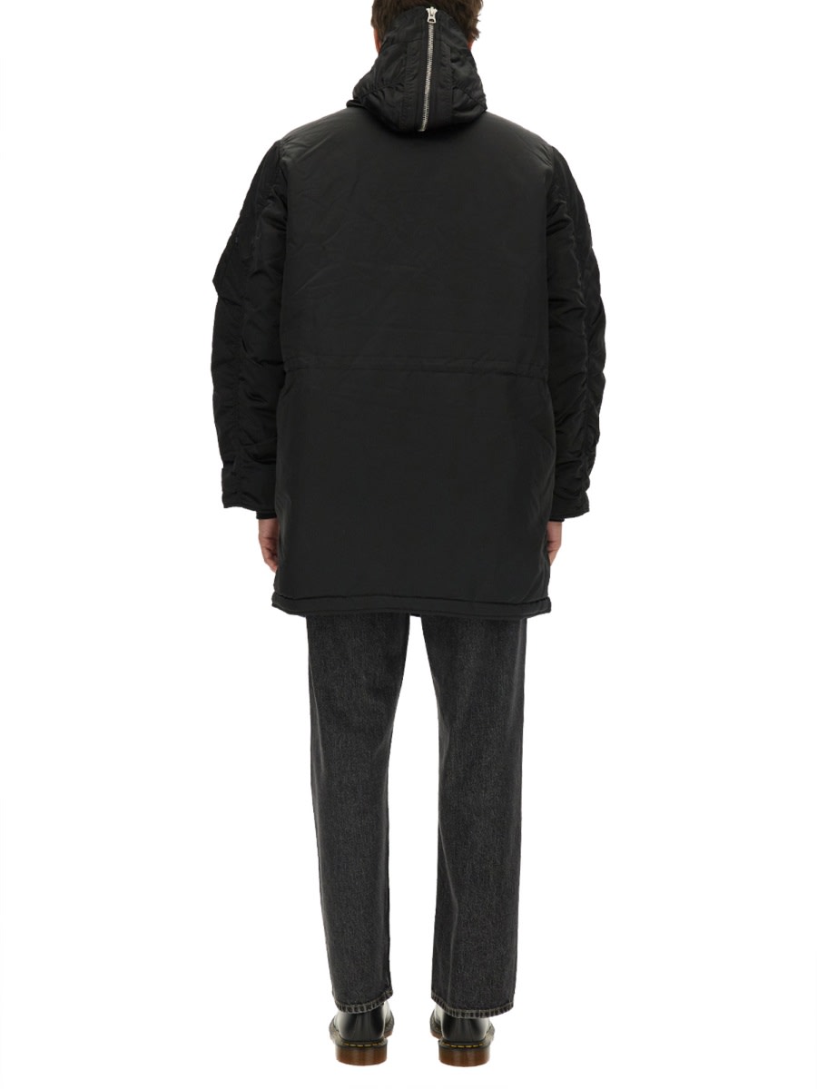 Alpha Industries Long Bomber Jacket "n-3b" In Black