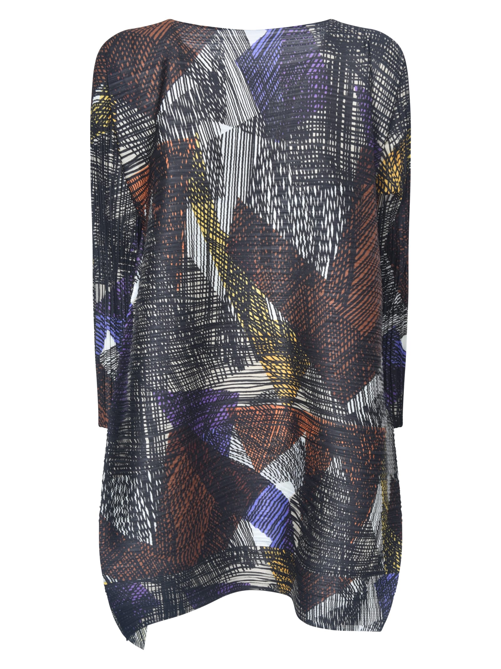 Pleats Please Issey Miyake Geometric Printed Dress